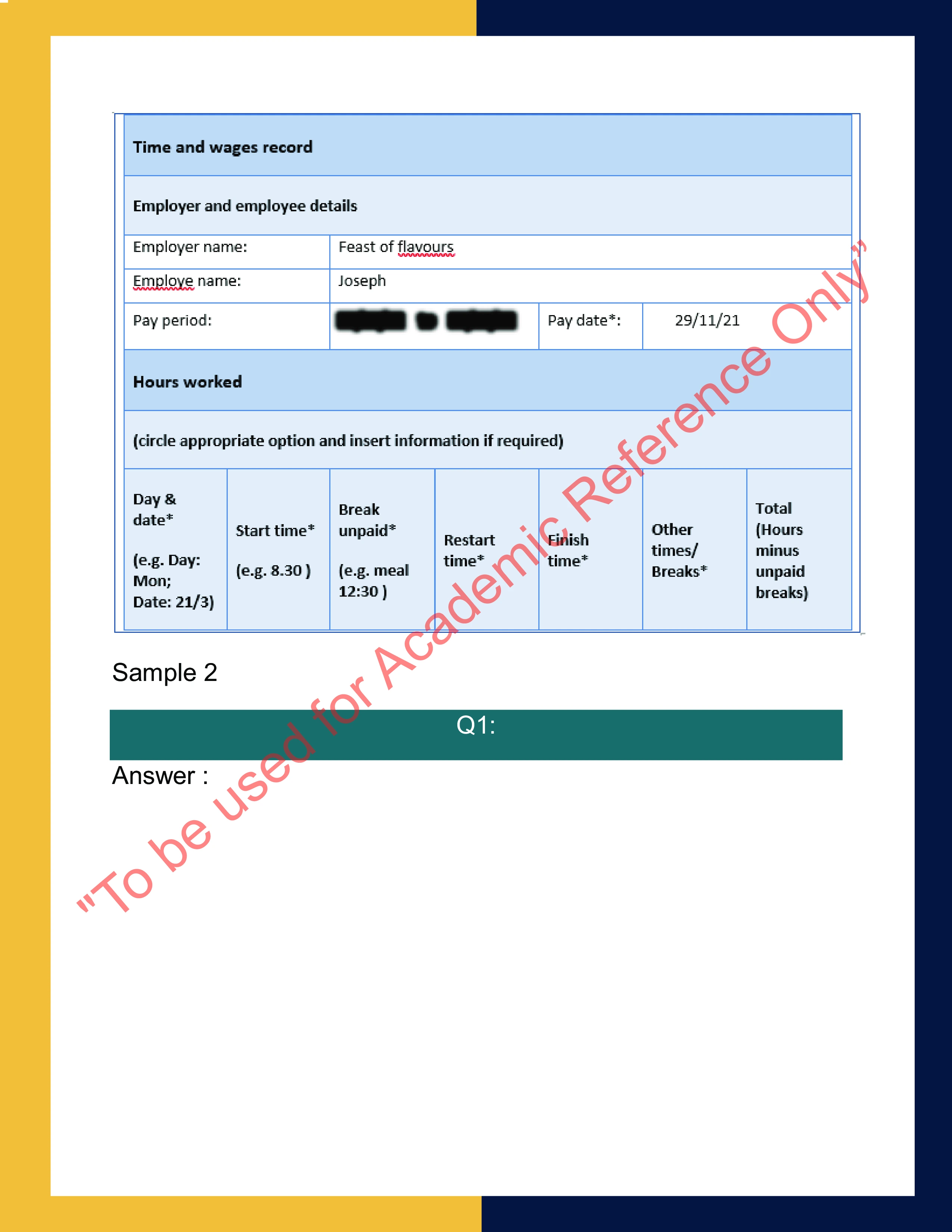 Assignment sample solution of SITXHRM008 - Roaster Staff 1