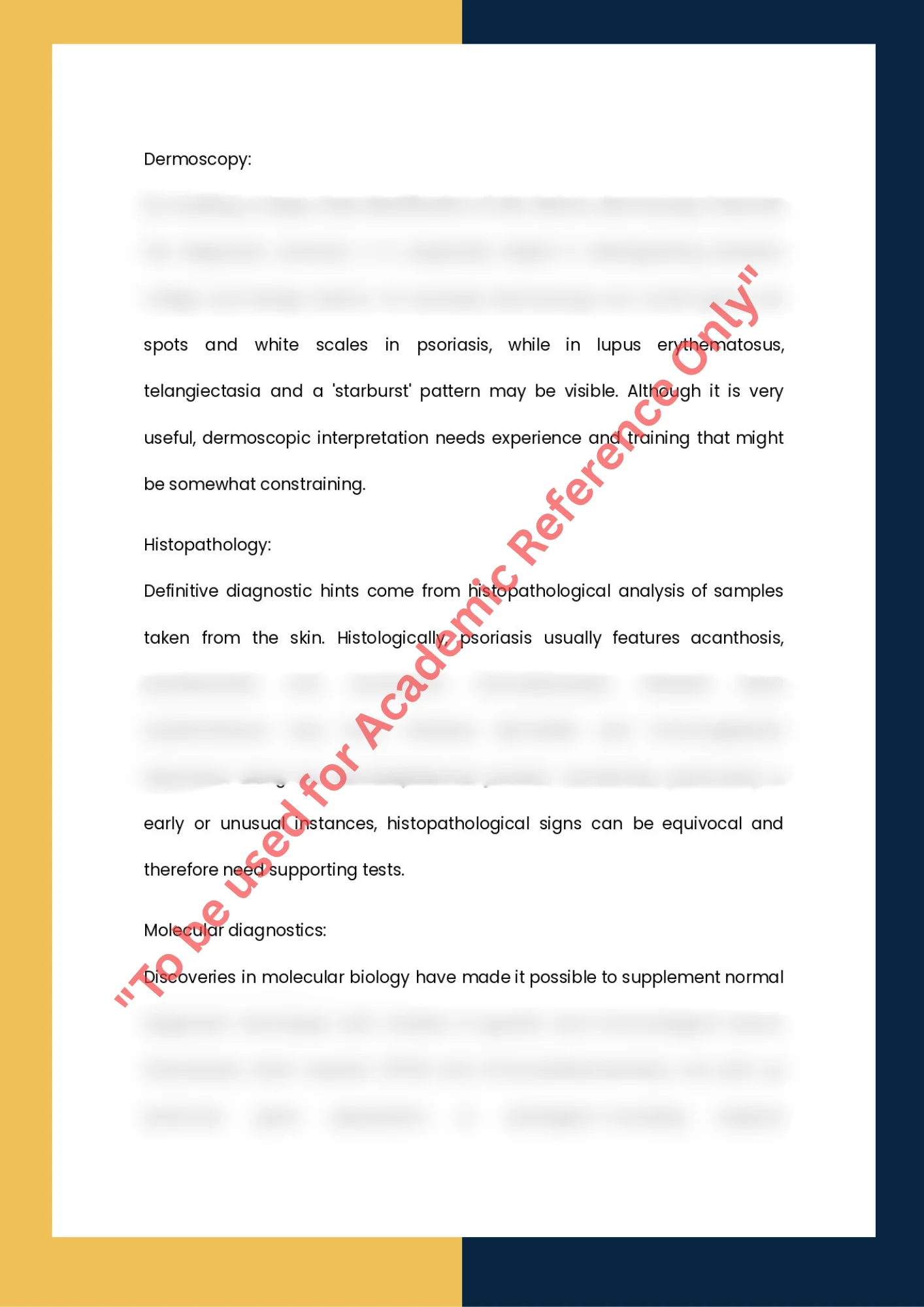 Assignment Sample Of Subject MED 430 – Dermatology Rotation 2