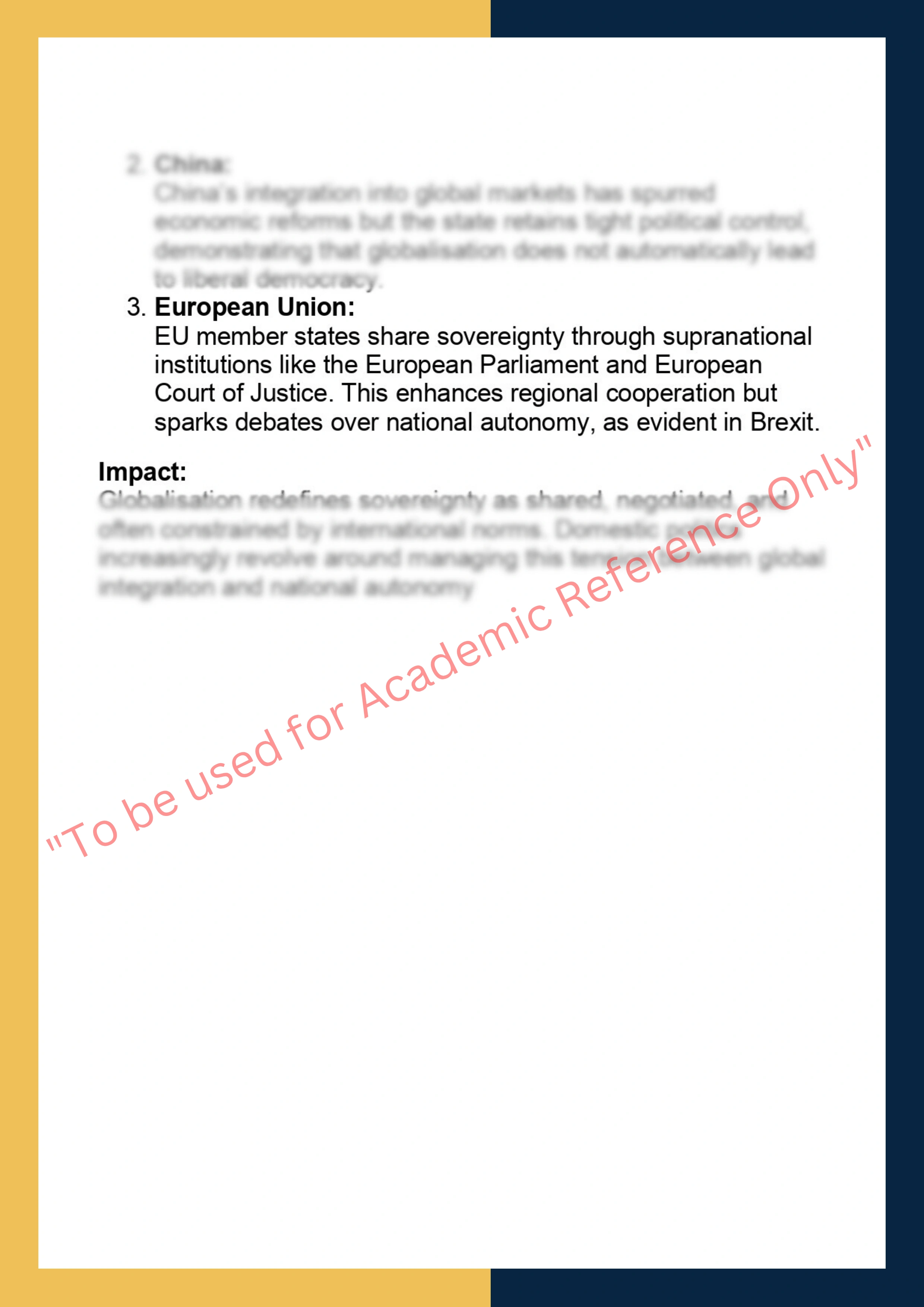POL201 –  Comparative Politics 9
