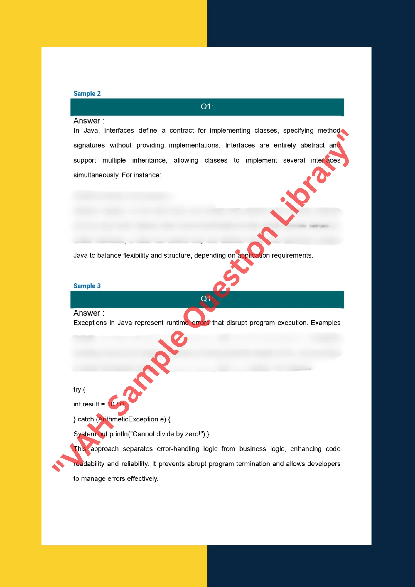 Assignment sample solution of ITC5203 - Advanced Java Programming 1