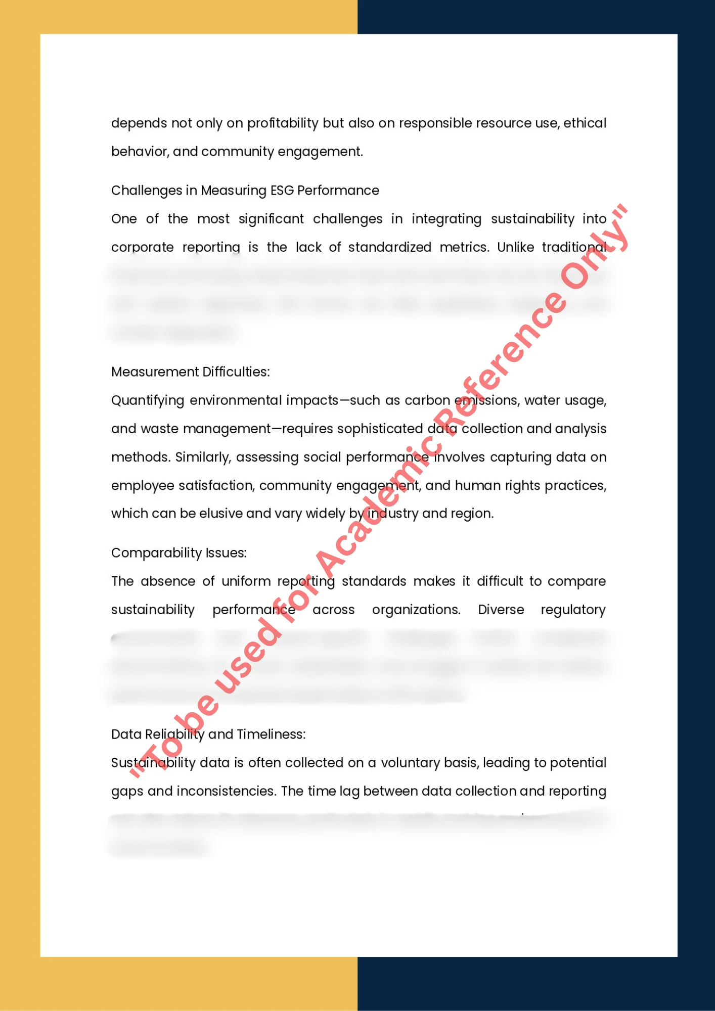 Assignment Sample of Subject – ACCT3005 Sustainability and Social Accounting 2