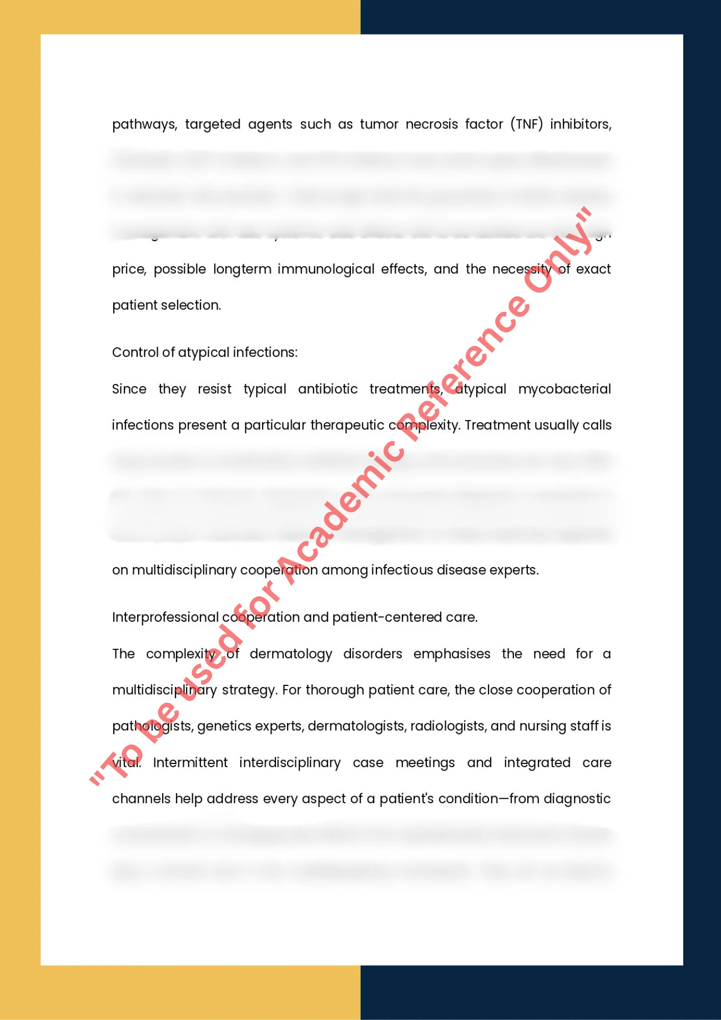 Assignment Sample Of Subject MED 430 – Dermatology Rotation 4