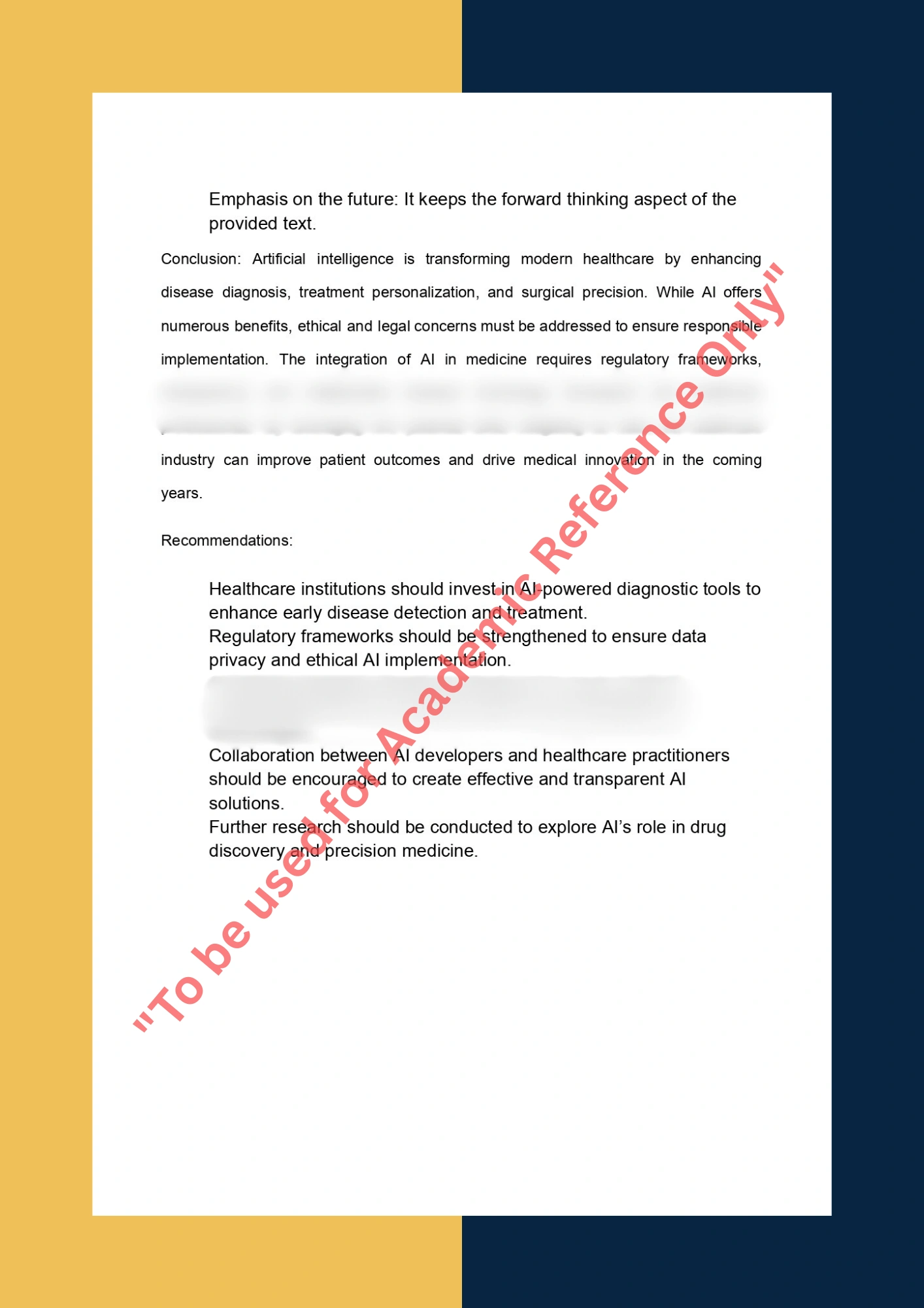 Essay Writing Sample Solution on Topic - The Impact of Artificial Intelligence on Modern Healthcare 4