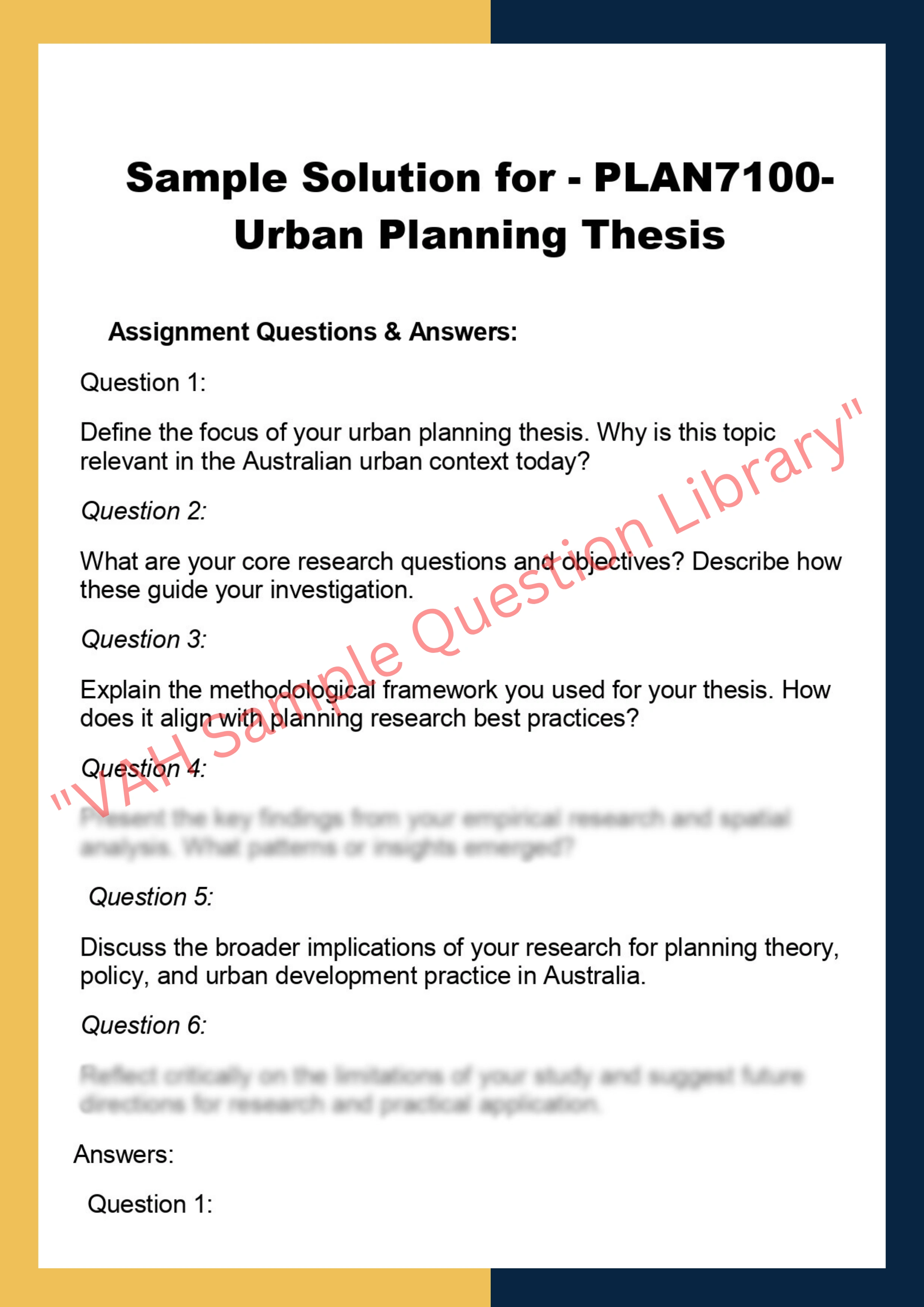 PLAN7100-  Urban Planning Thesis 0