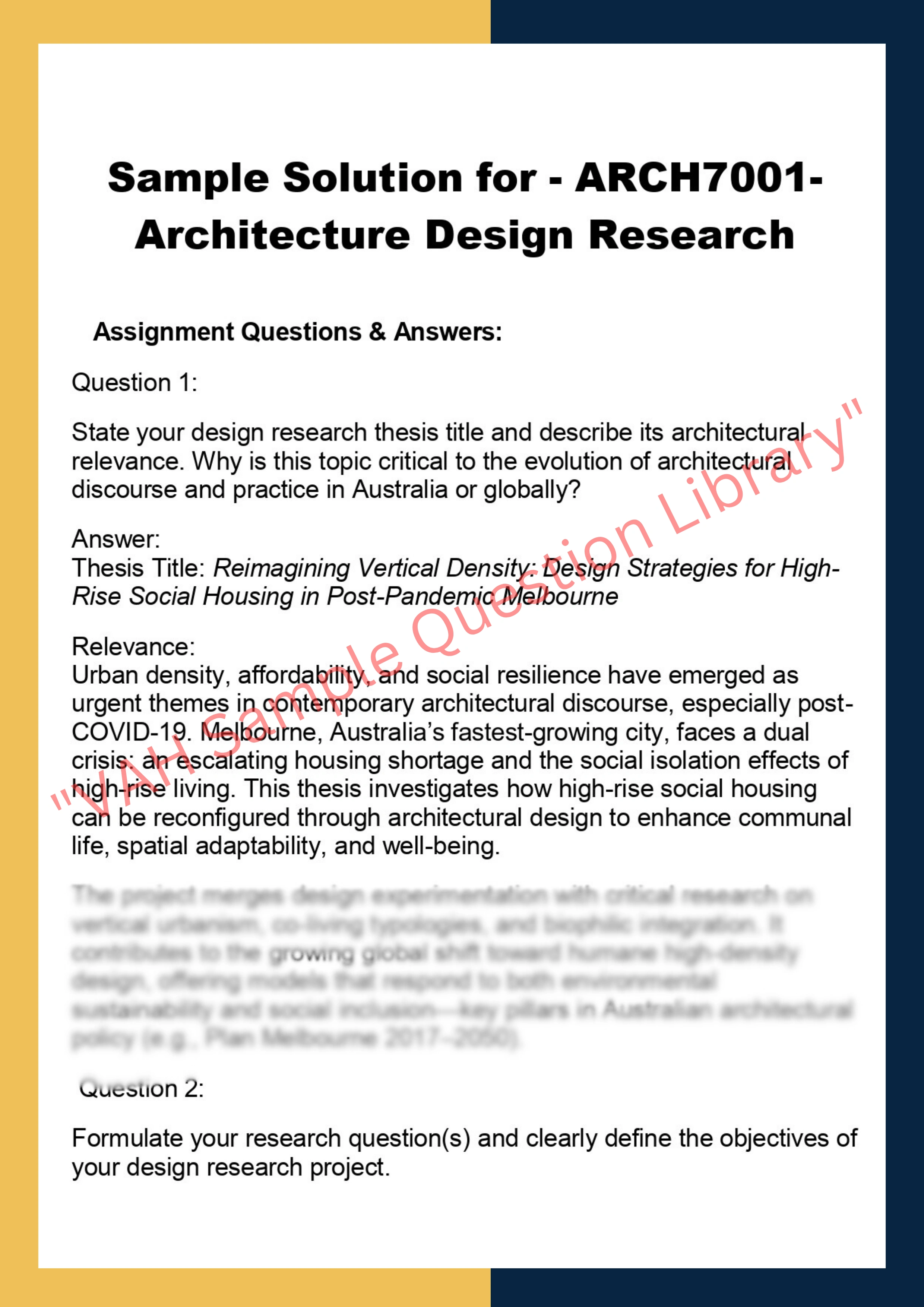 ARCH7001- Architecture Design Research 0