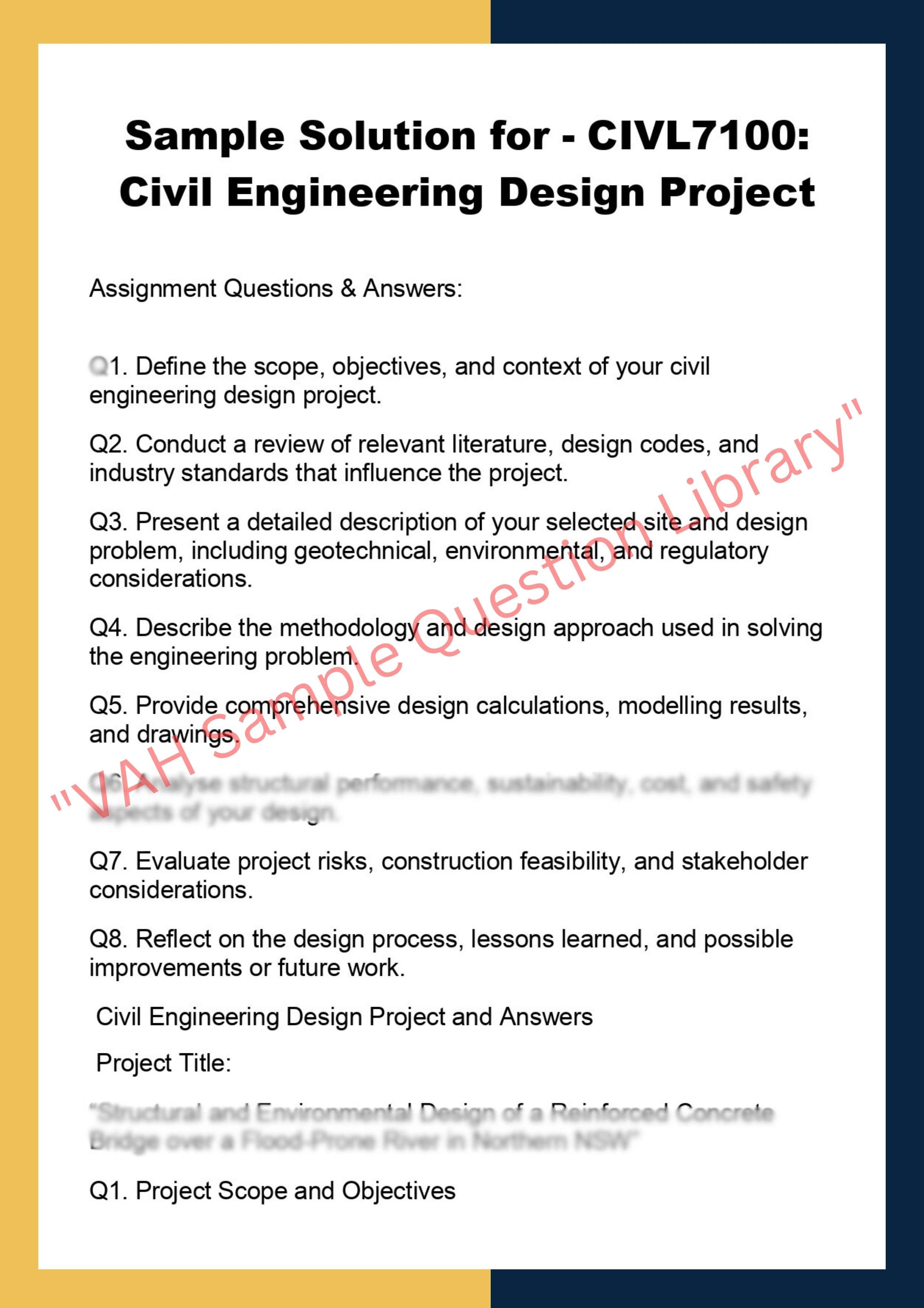 CIVL7100: Civil Engineering Design Project 0