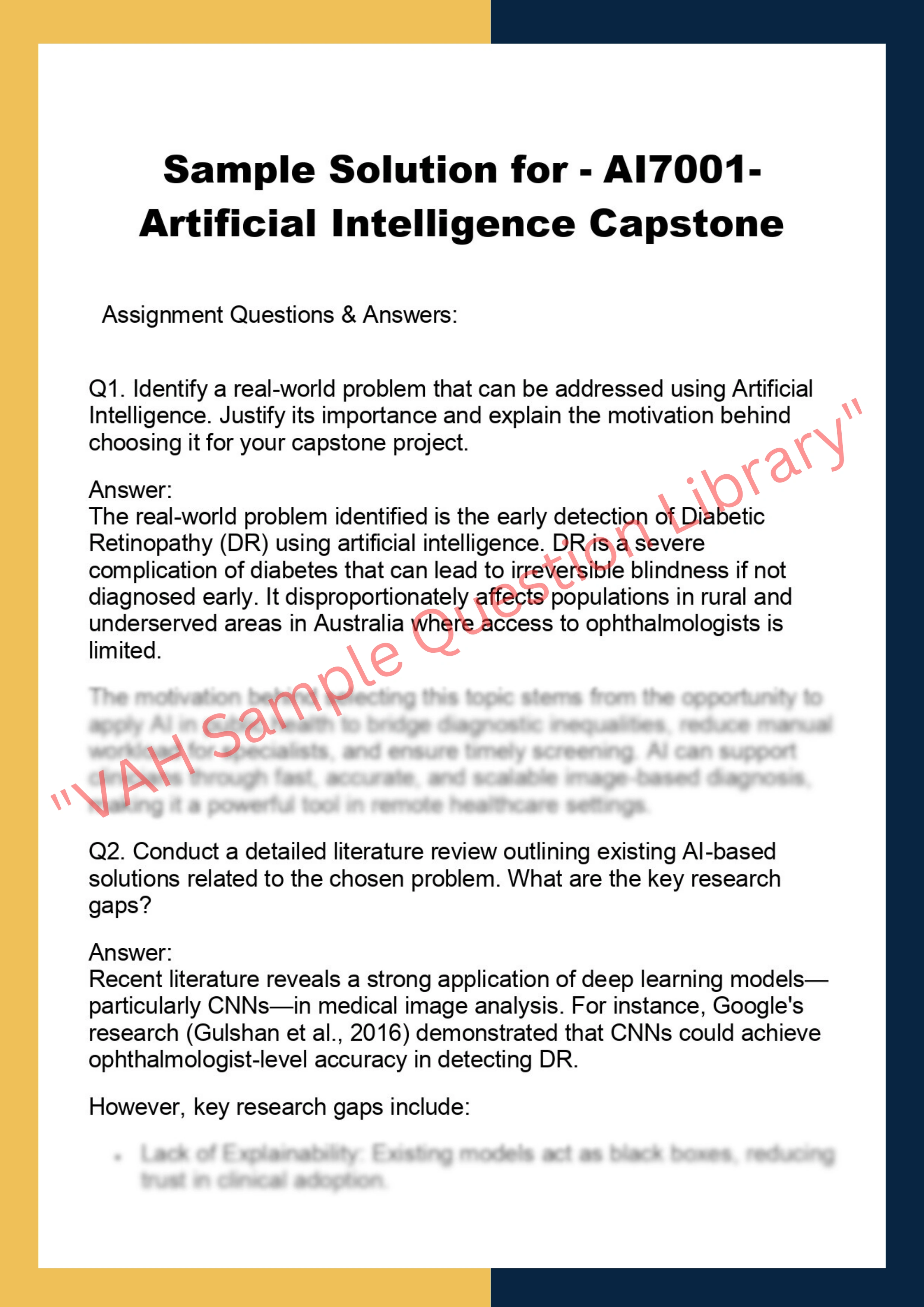 AI7001- Artificial Intelligence Capstone 0