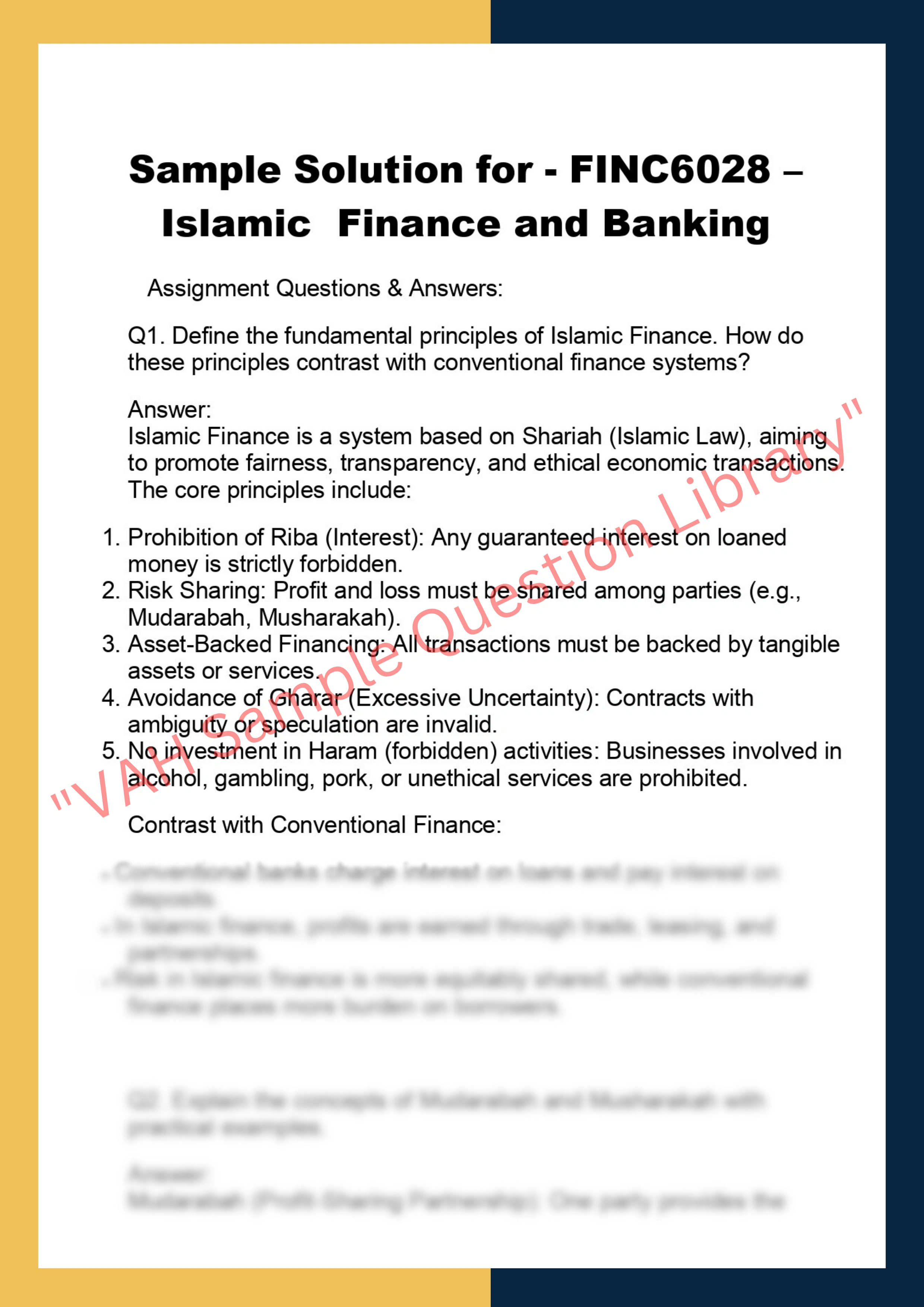 FINC6028 – Islamic Finance and Banking 0