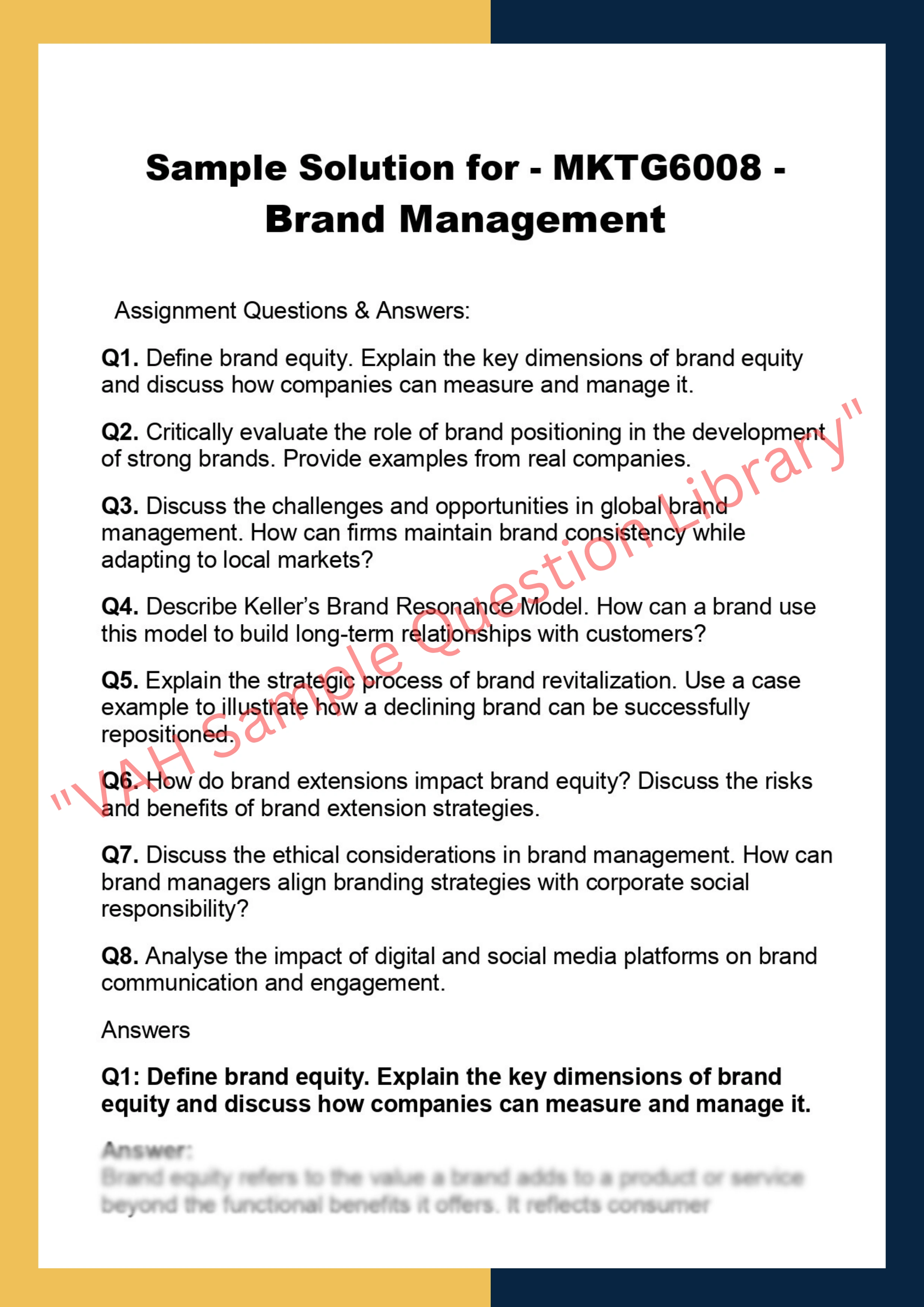 MKTG6008 -  Brand Management 0
