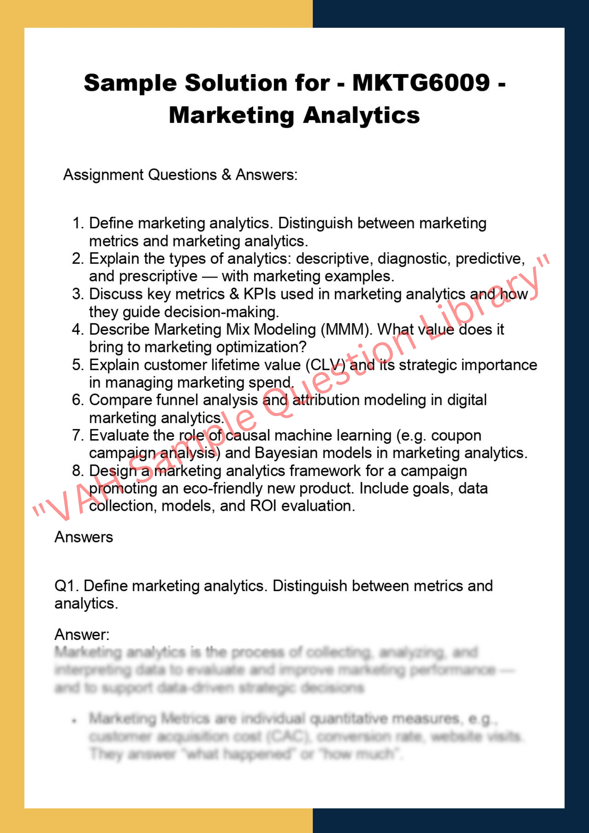 MKTG6009 -  Marketing Analytics 0