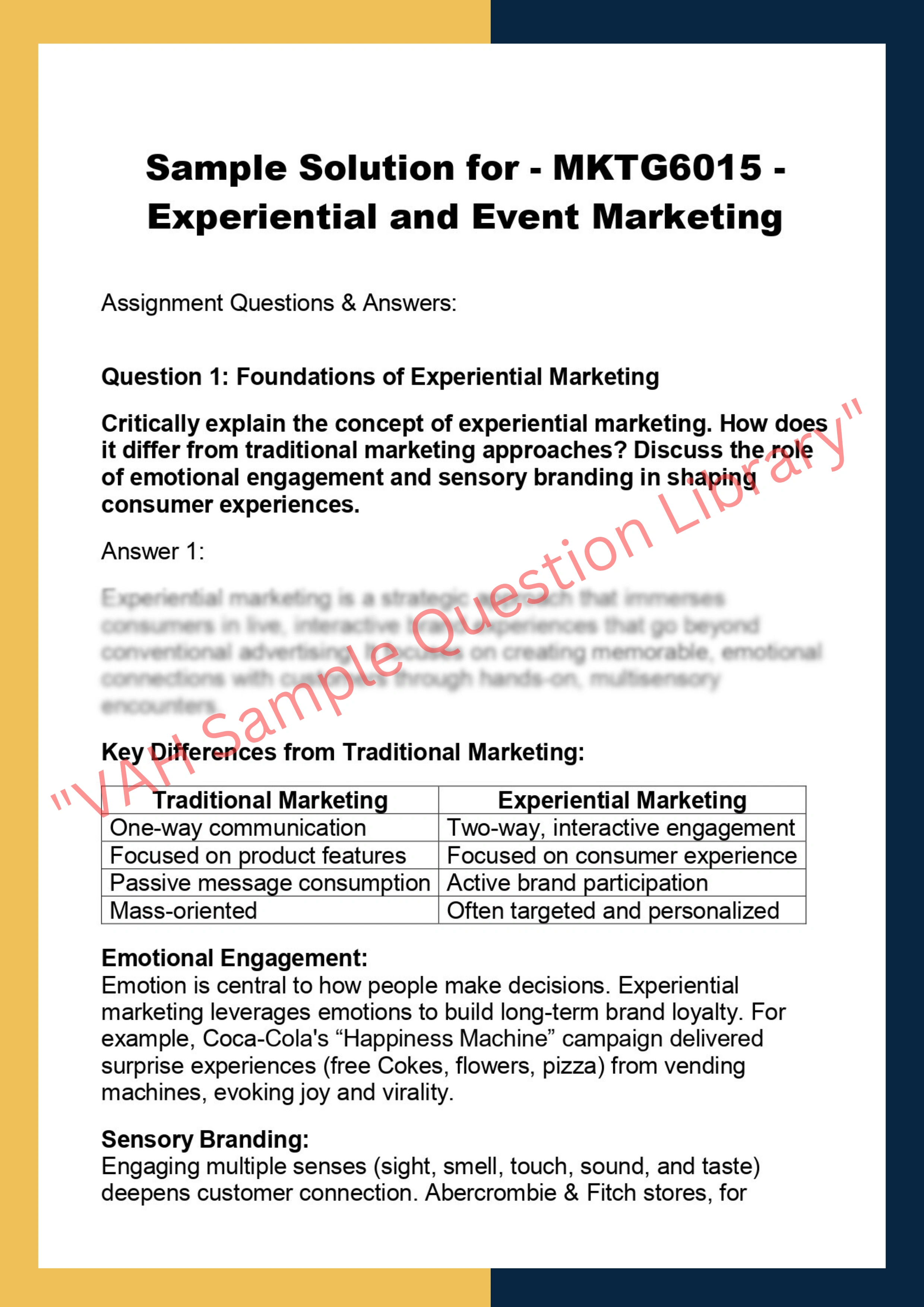 MKTG6015 - Experiential and Event Marketing 0