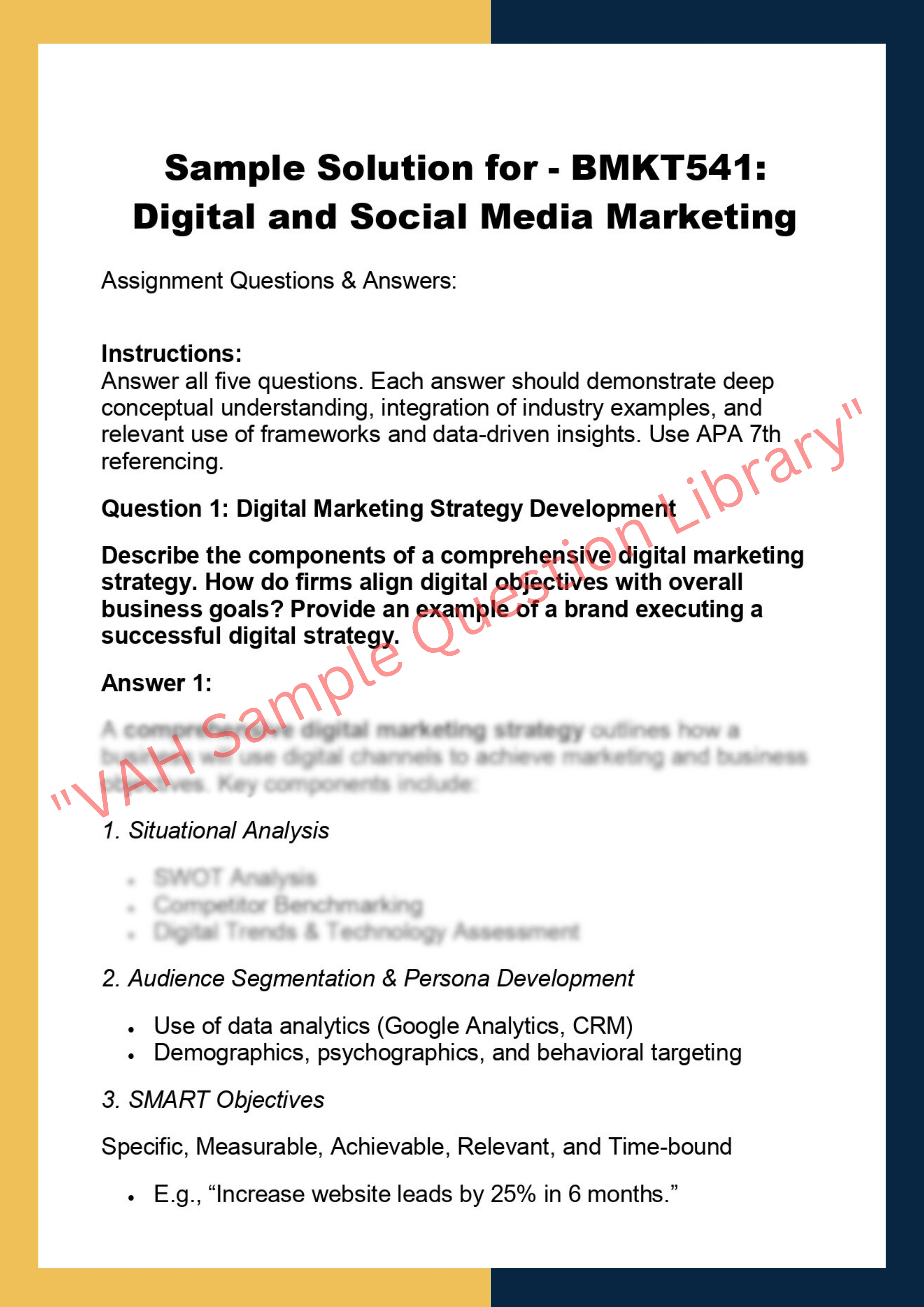 BMKT541: Digital and Social Media Marketing 0