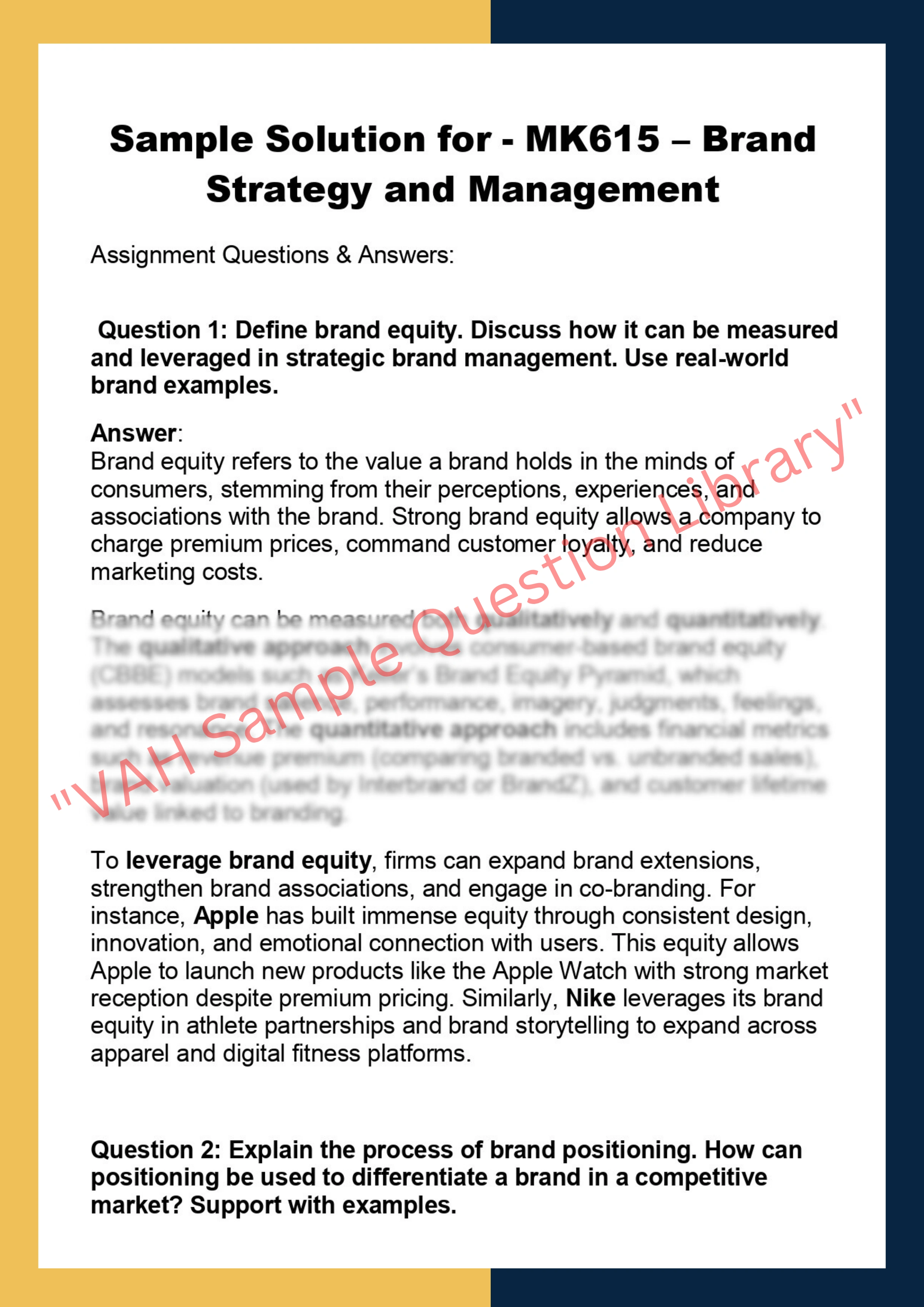 MK615 – Brand  Strategy and Management 0