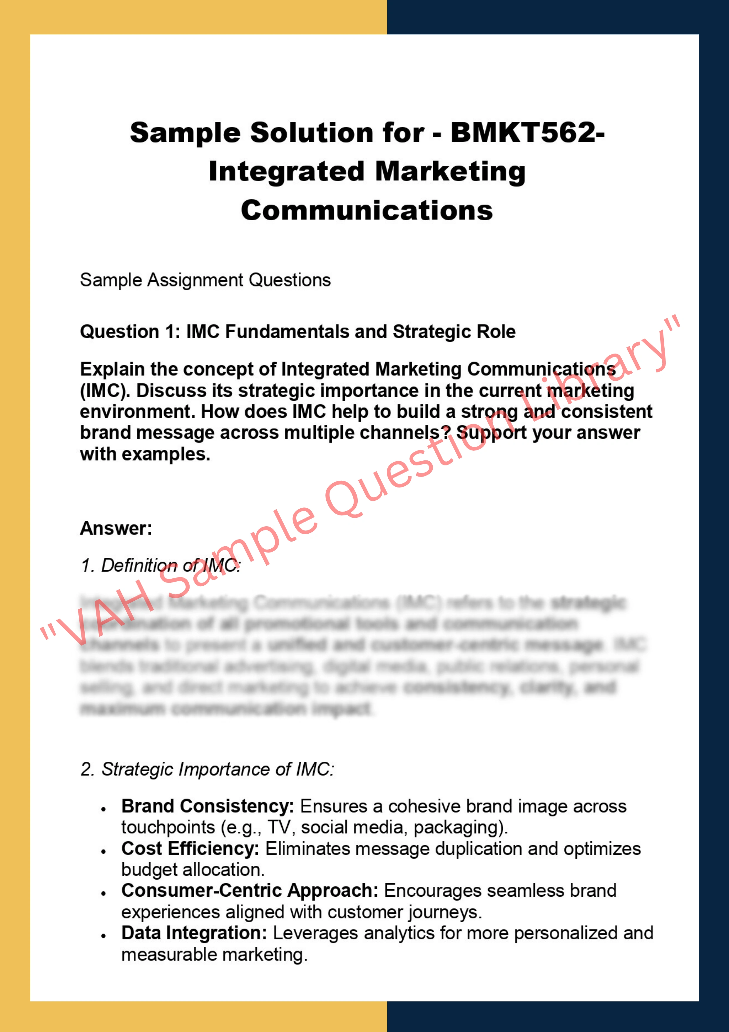 BMKT562-  Integrated Marketing Communications 0