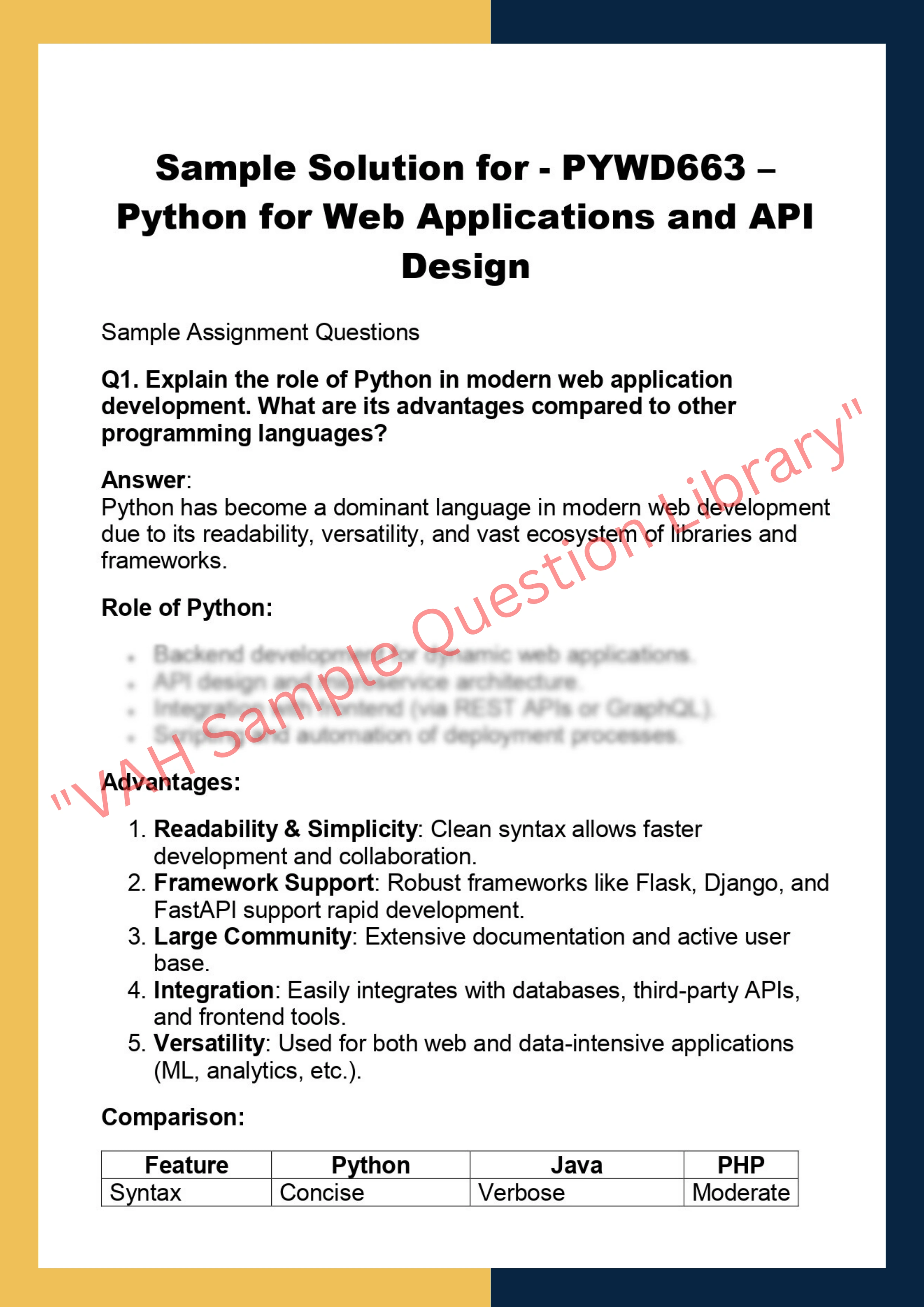 PYWD663 – Python for Web Applications and API  Design 0