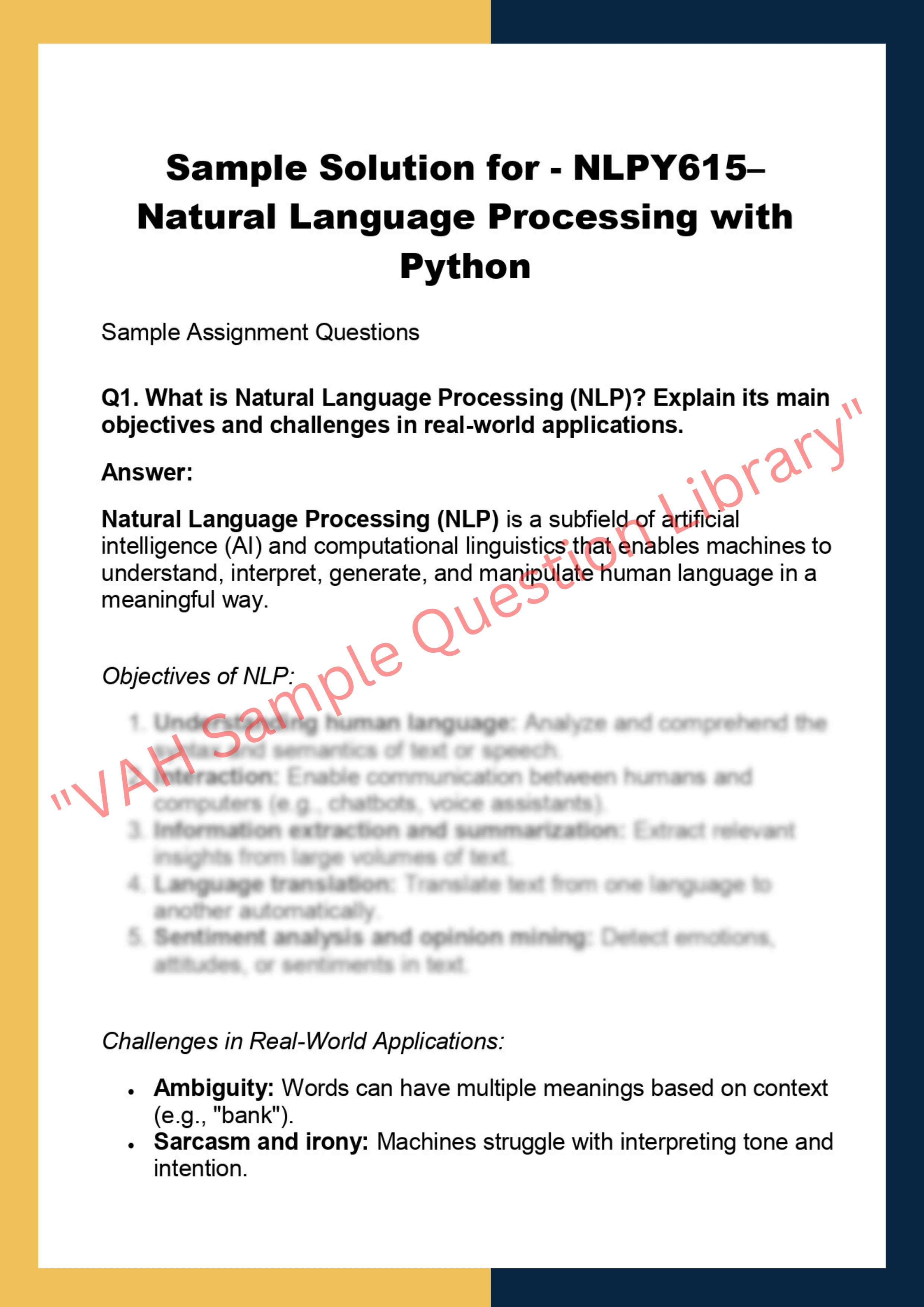 NLPY615– Natural Language Processing with  Python 0