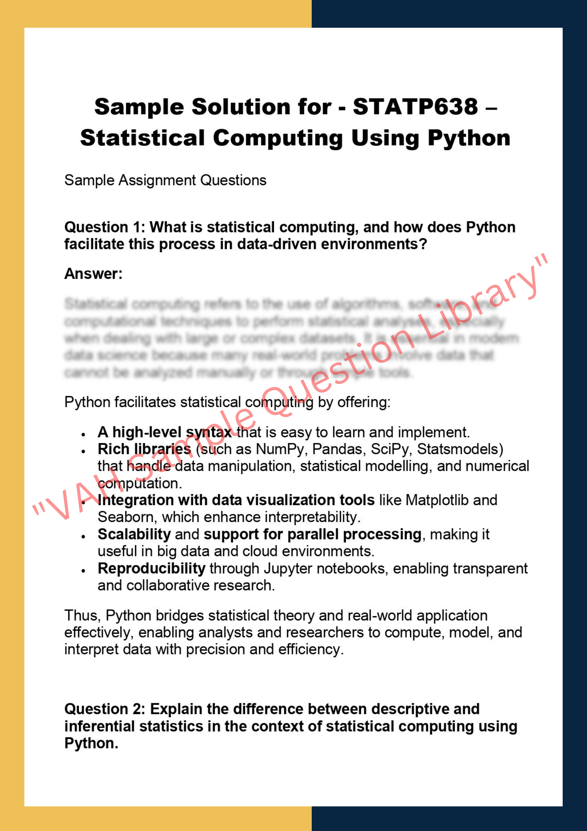 STATP638 – Statistical Computing Using Python 0