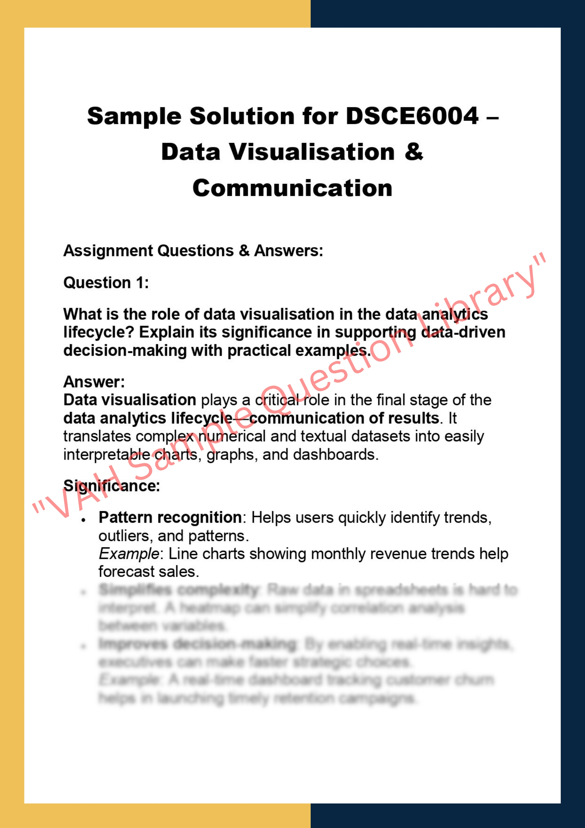 DSCE6004 –  Data Visualisation & Communication 0