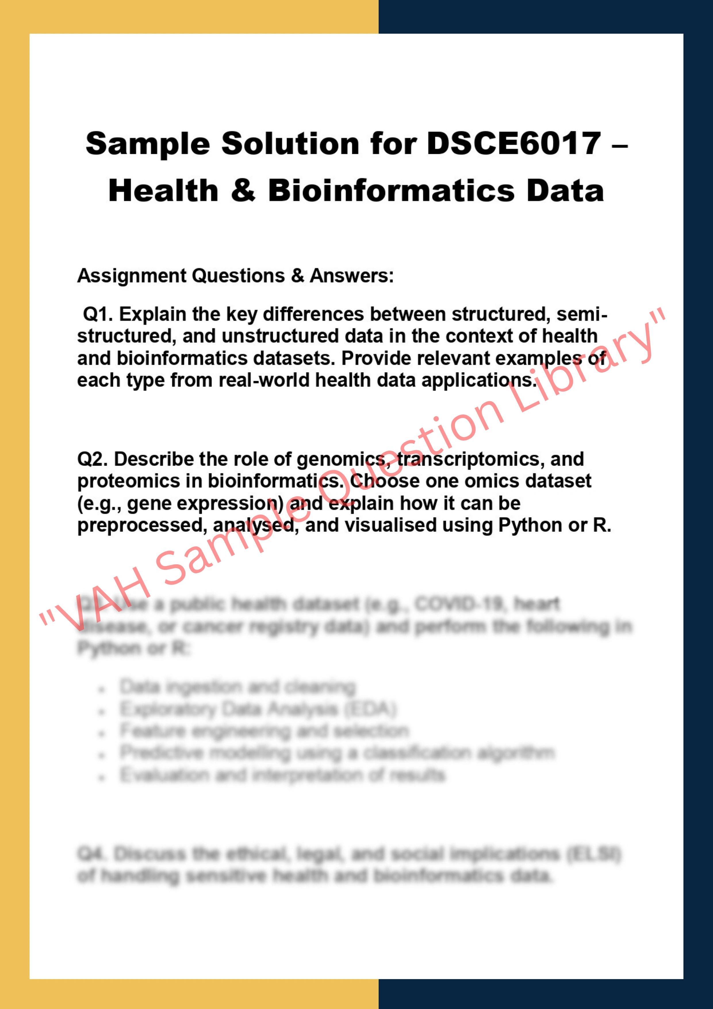 DSCE6017 – Health & Bioinformatics Data 0