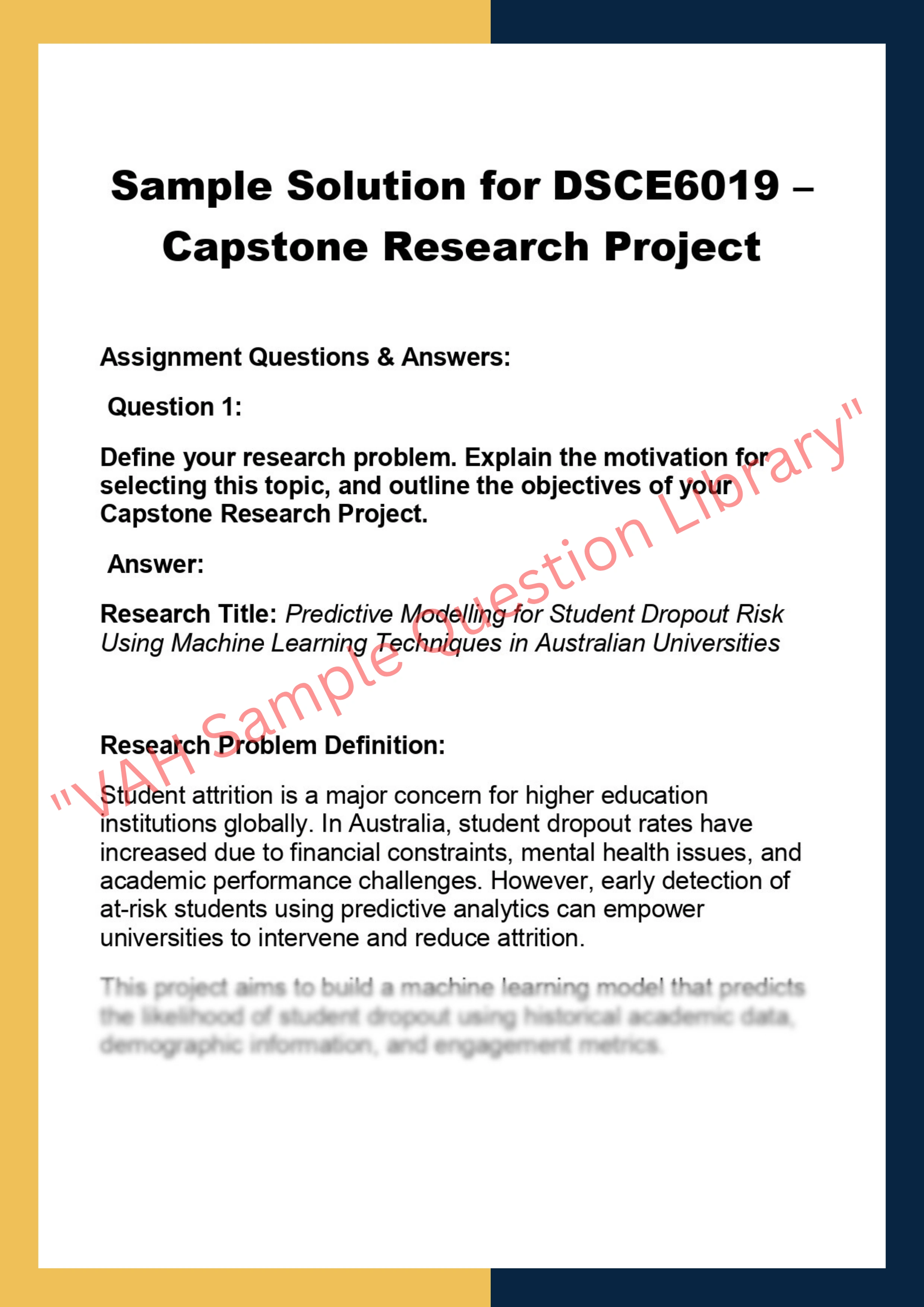 DSCE6019 – Capstone Research Project 0