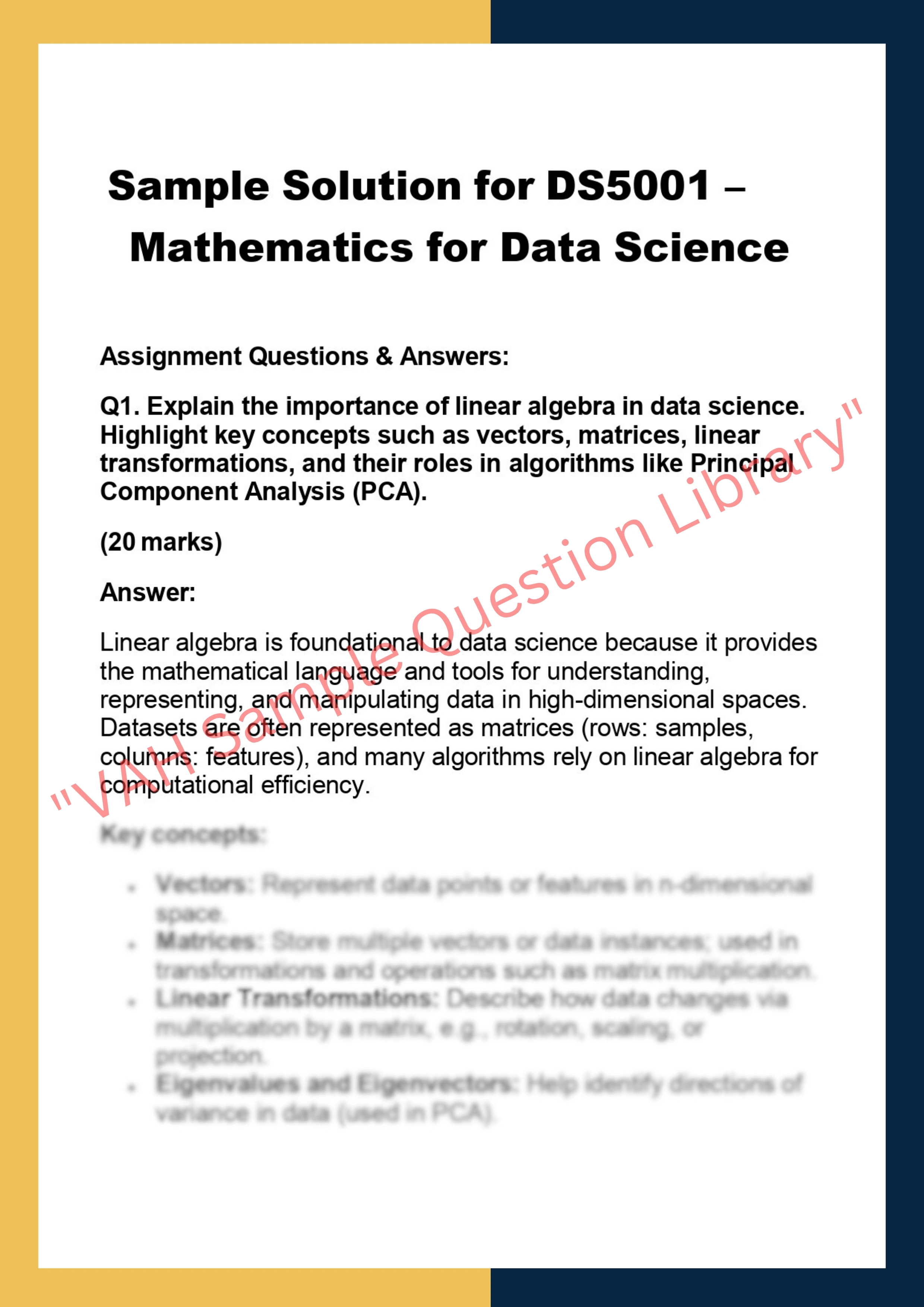 DS5001 – Mathematics for Data Science 0