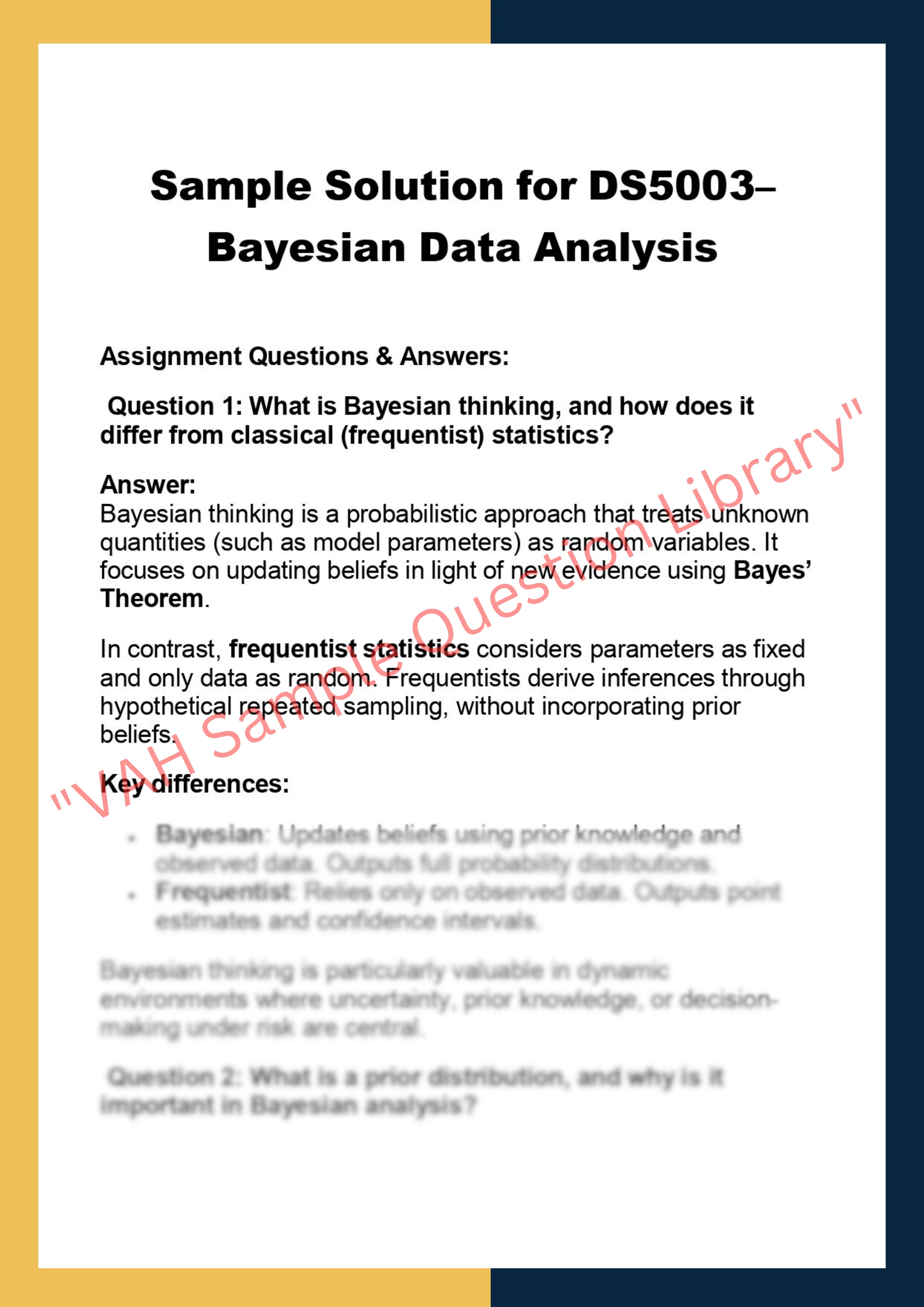DS5003– Bayesian Data Analysis 0