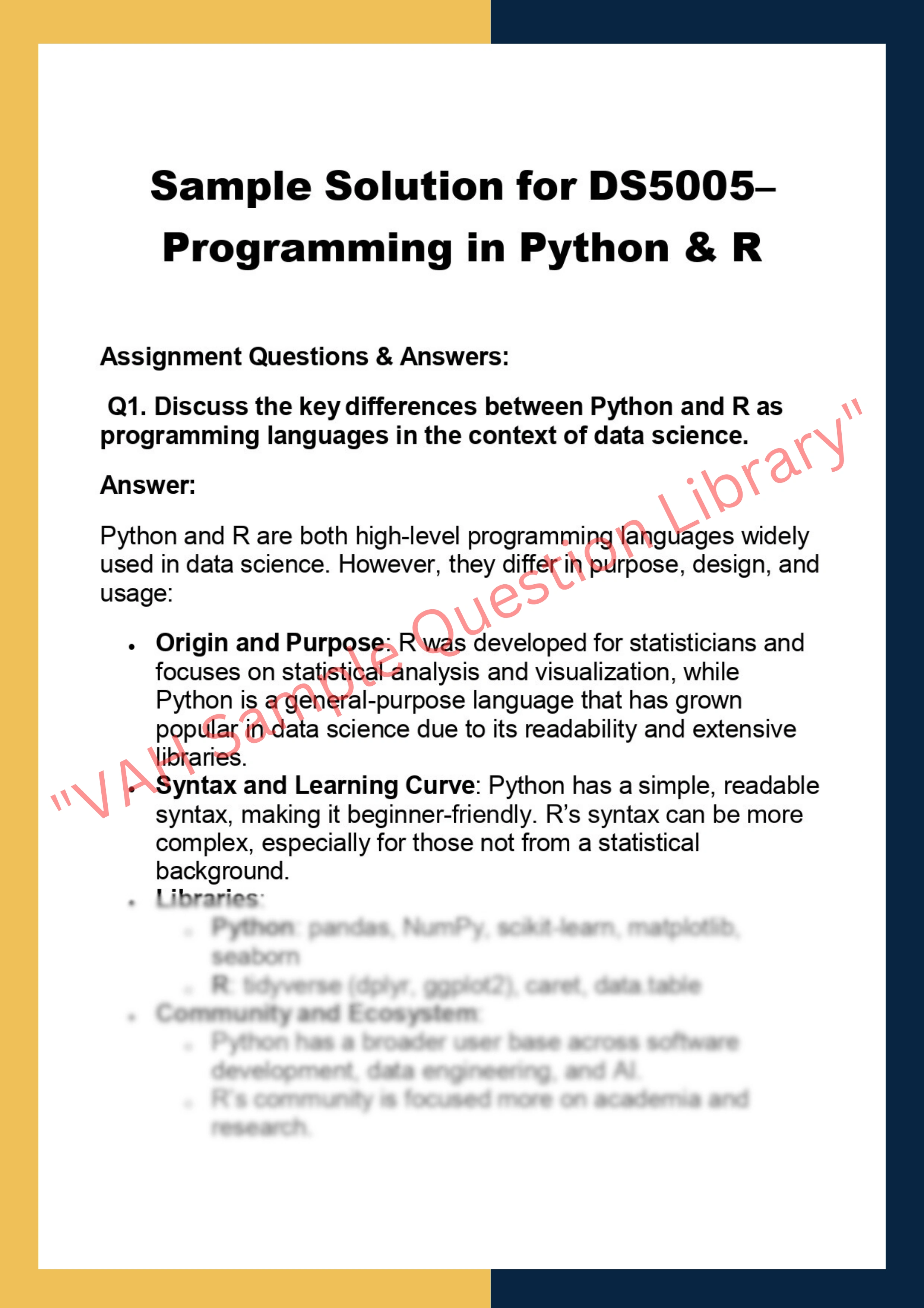 DS5005– Programming in Python & R 0