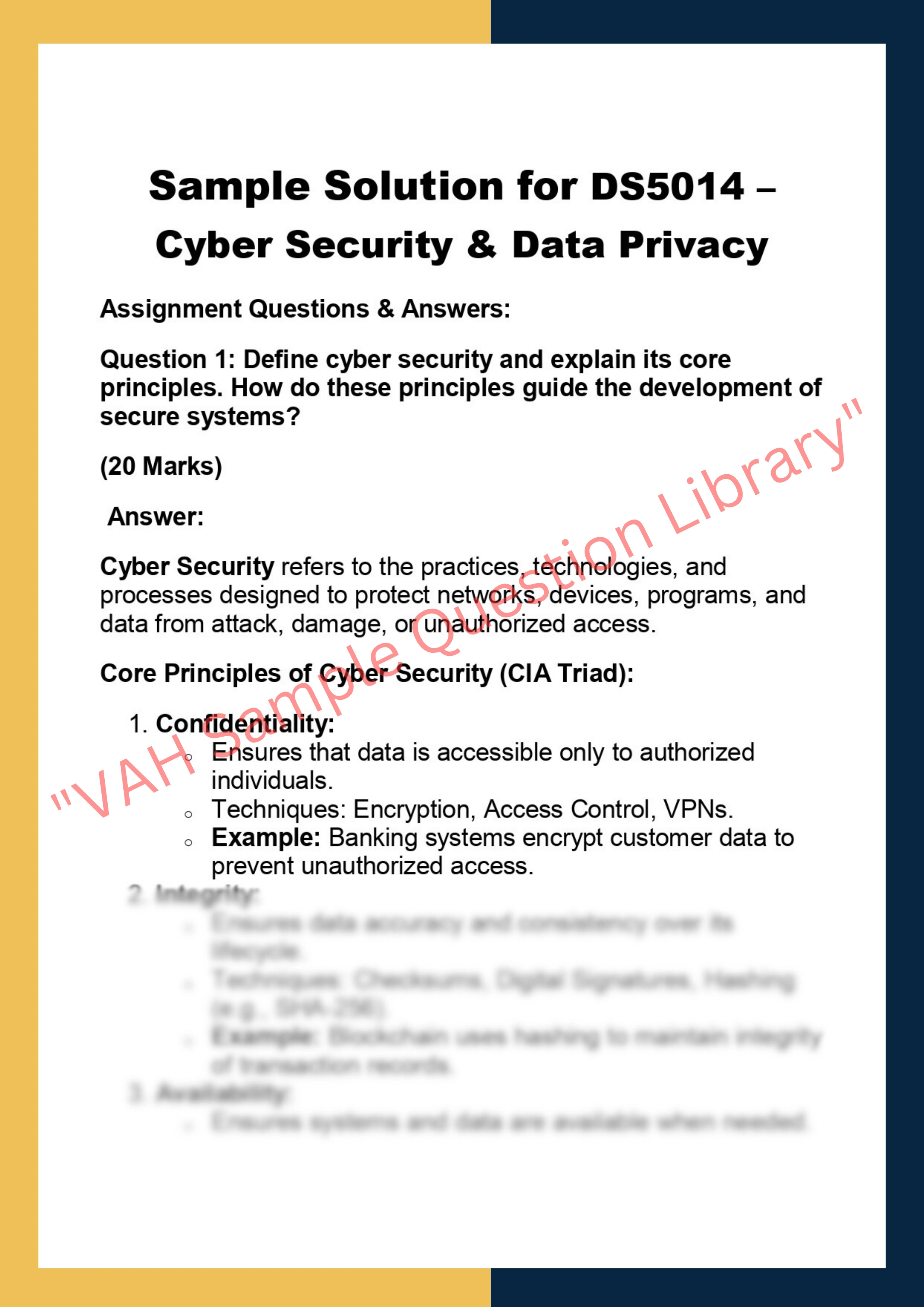 DS5014 – Cyber Security & Data Privacy 0