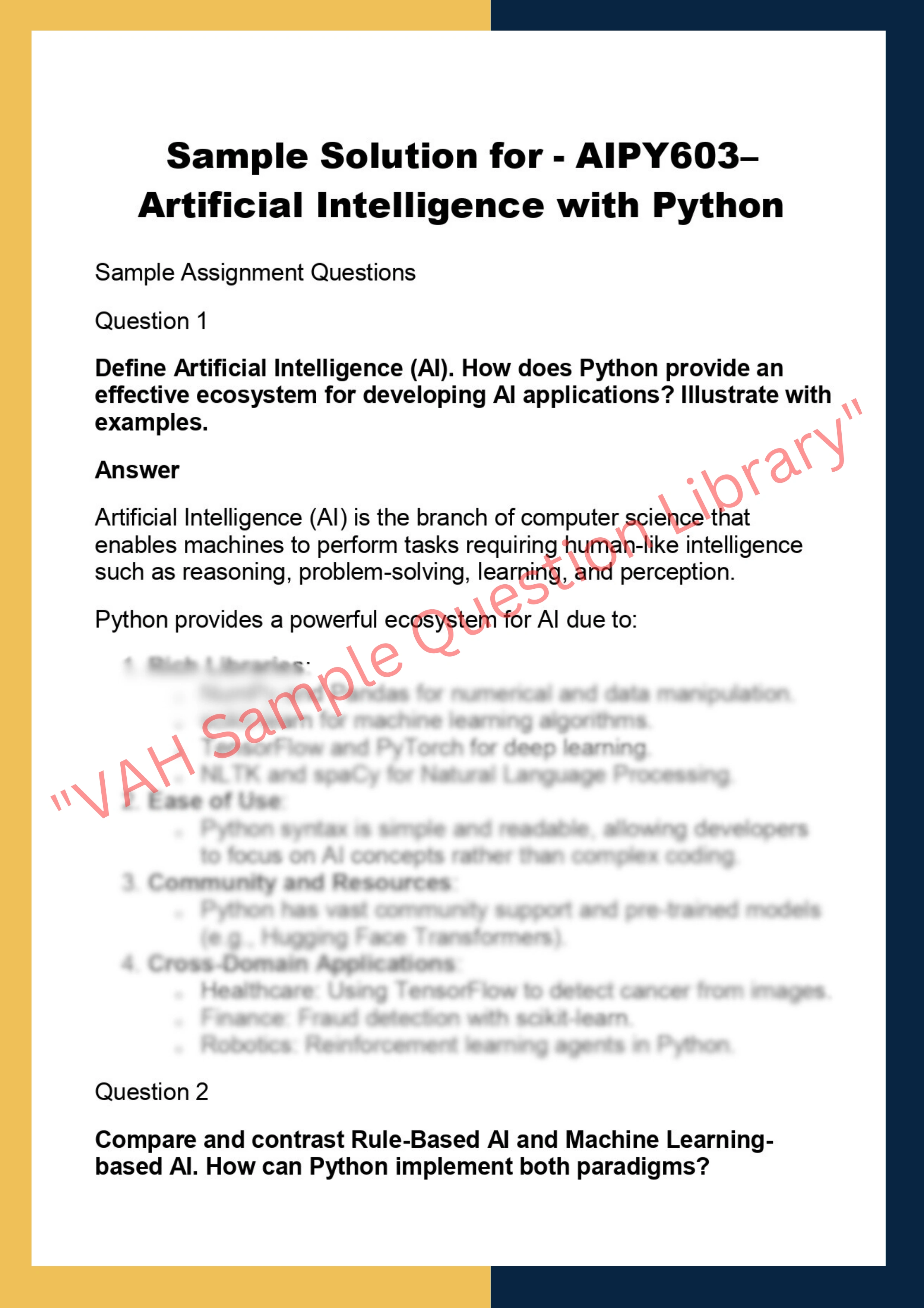AIPY603– Artificial Intelligence with Python 0