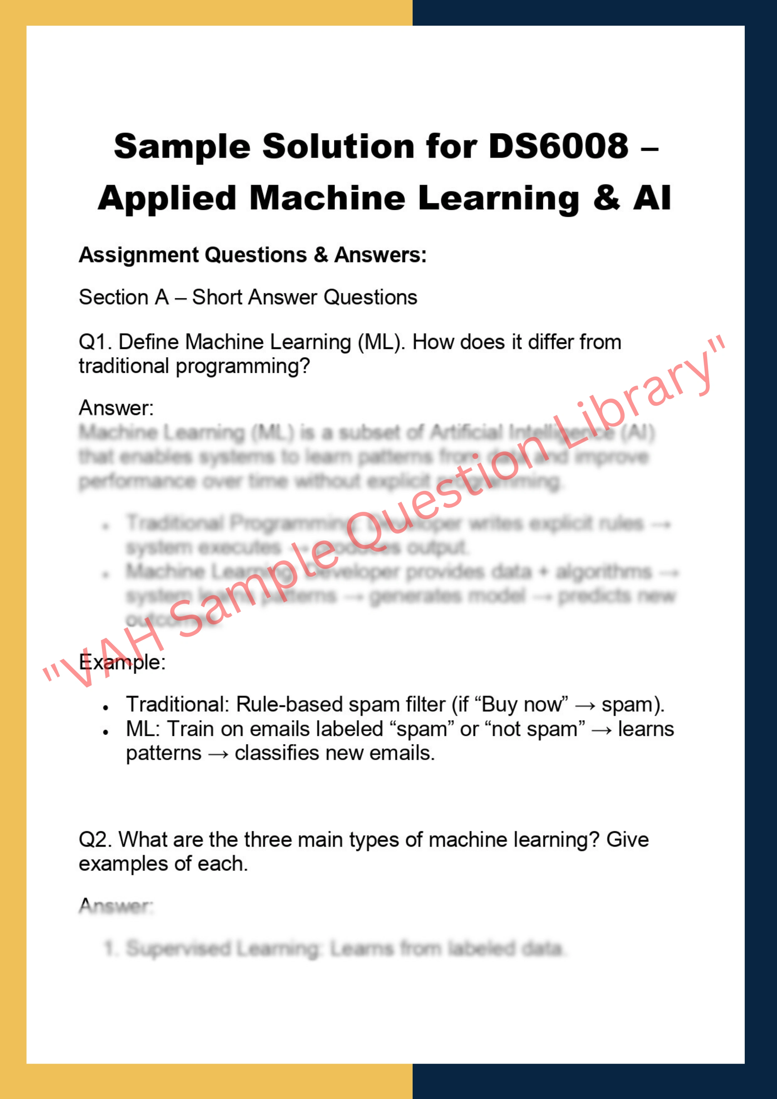 DS6008 – Applied Machine Learning & AI 0