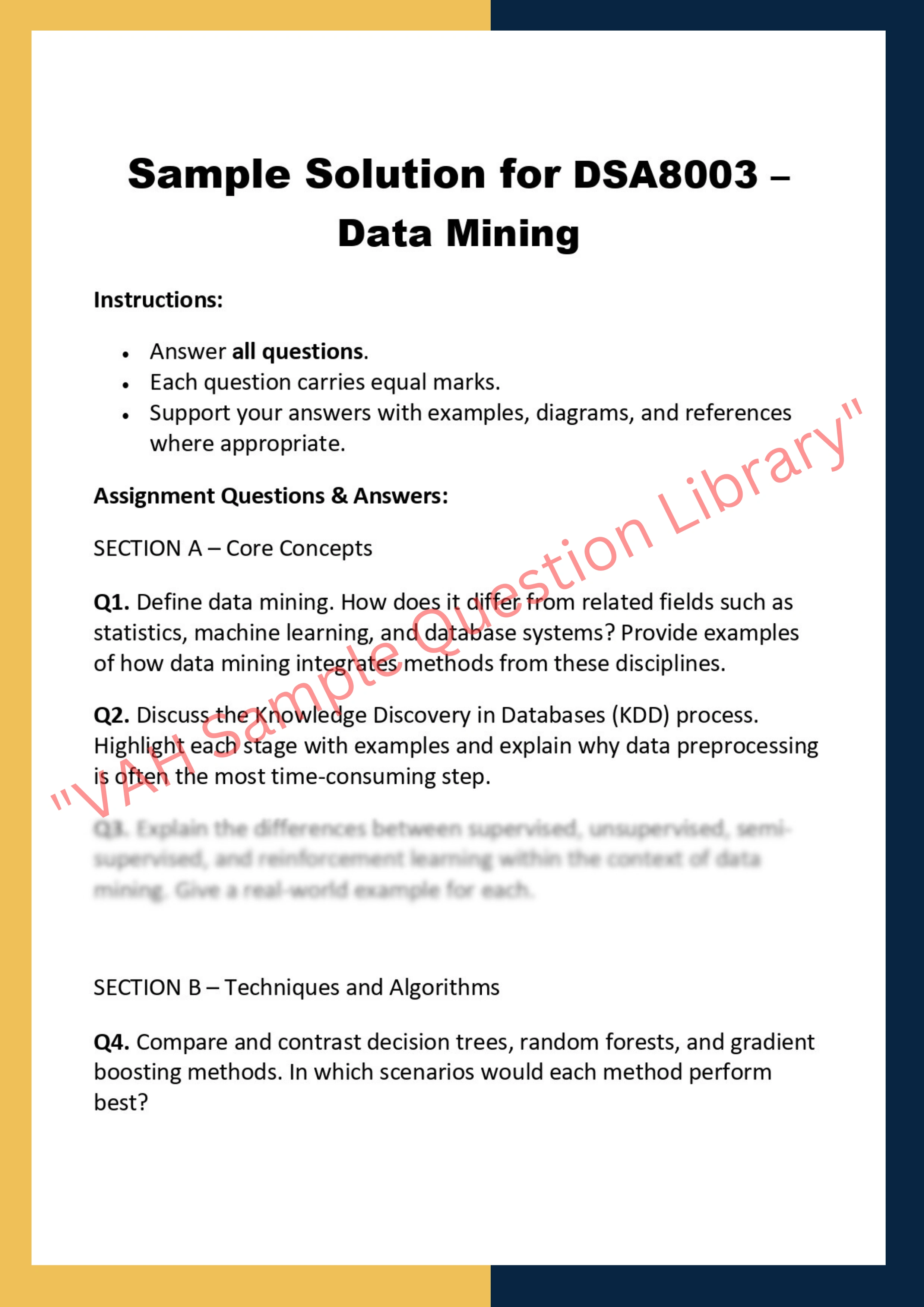 DSA8003 –  Data Mining 0