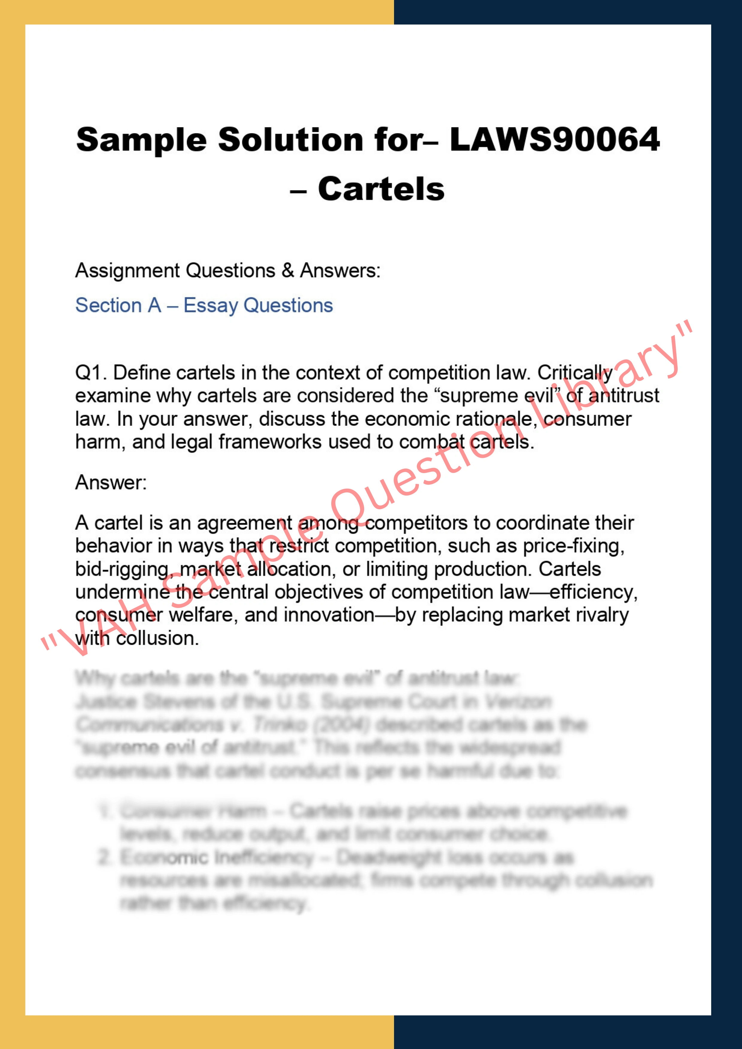 LAWS90064  – Cartels 0