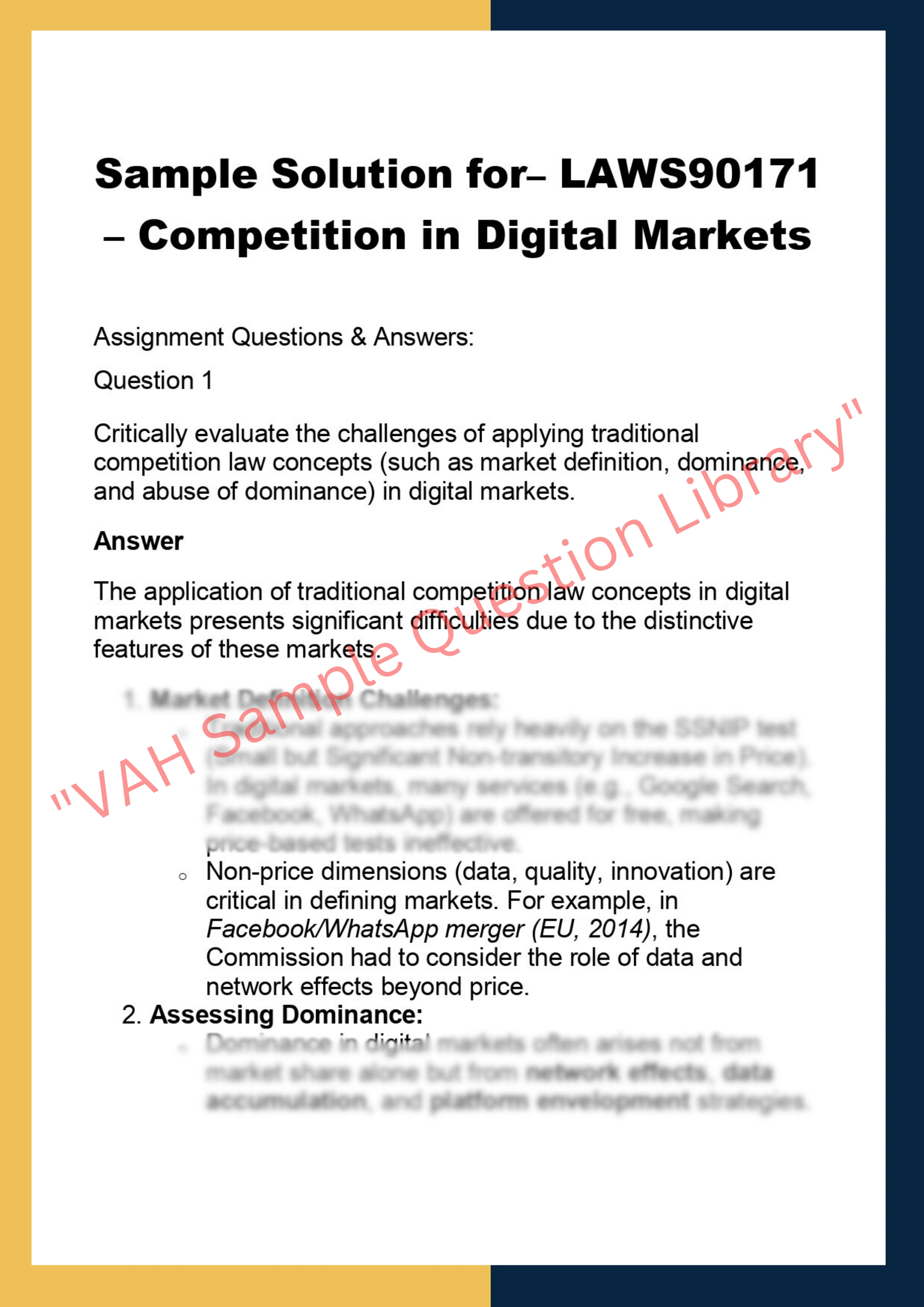 LAWS90171 – Competition in Digital Markets 0
