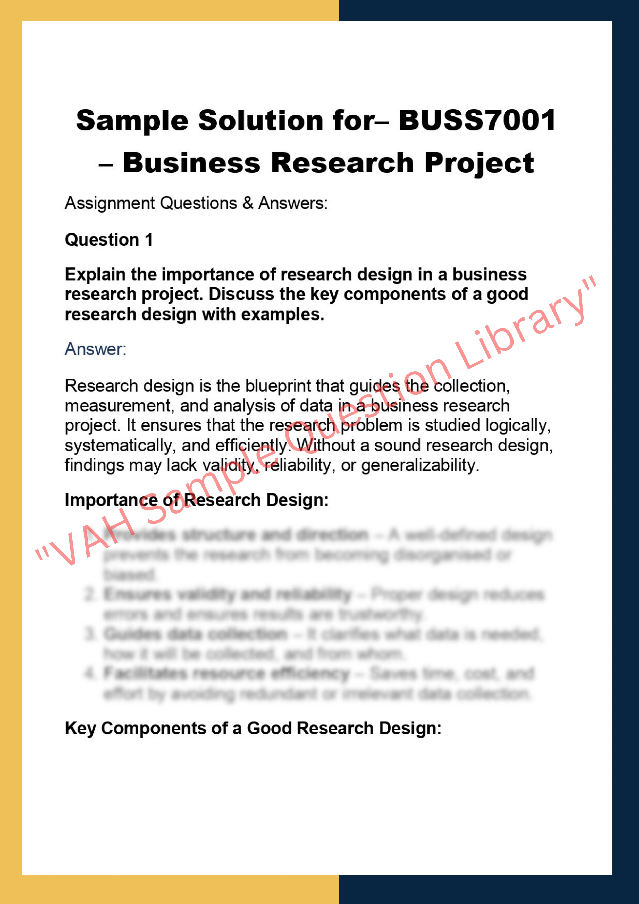 BUSS7001 – Business Research Project 0