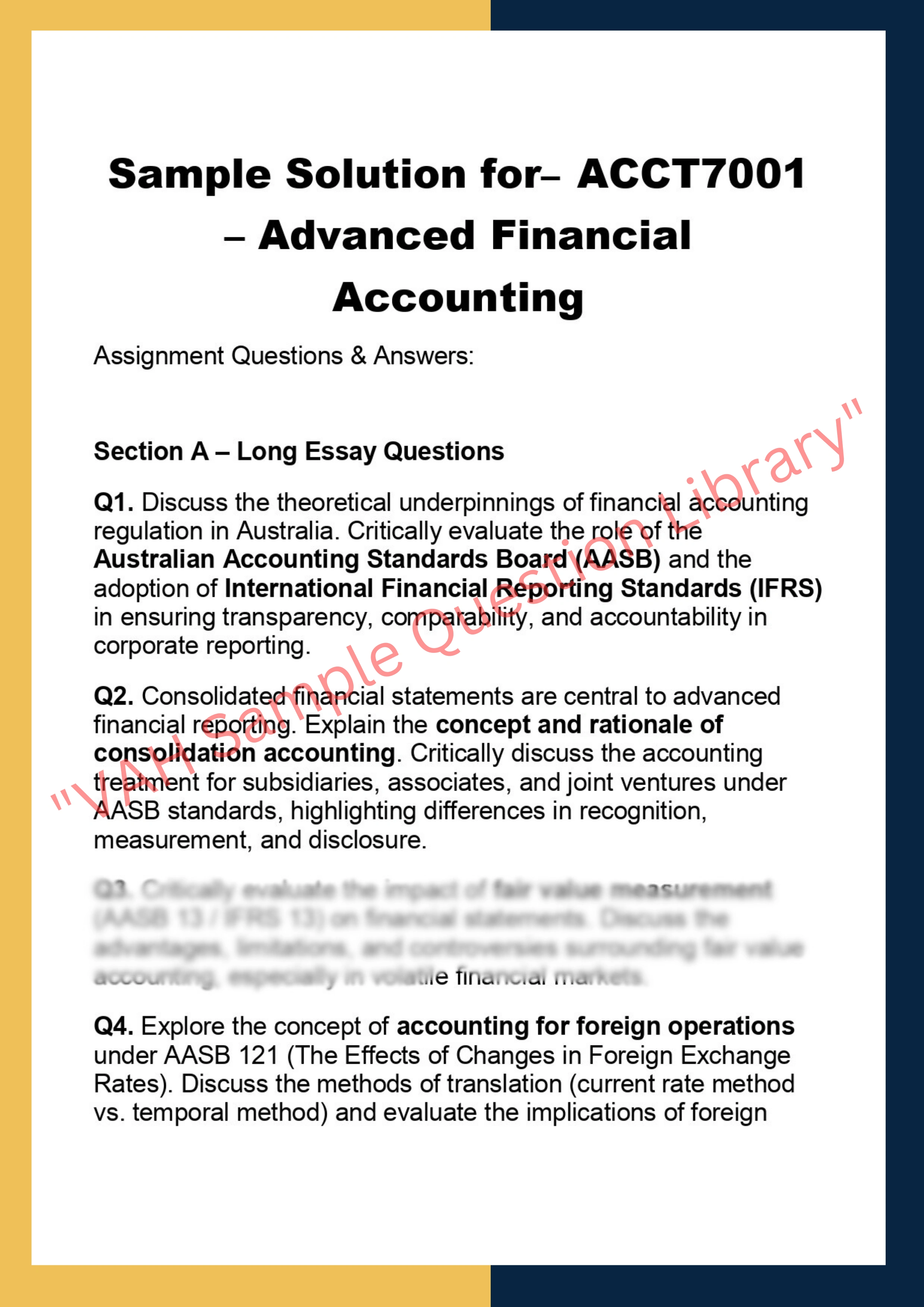 ACCT7001  – Advanced Financial  Accounting 0