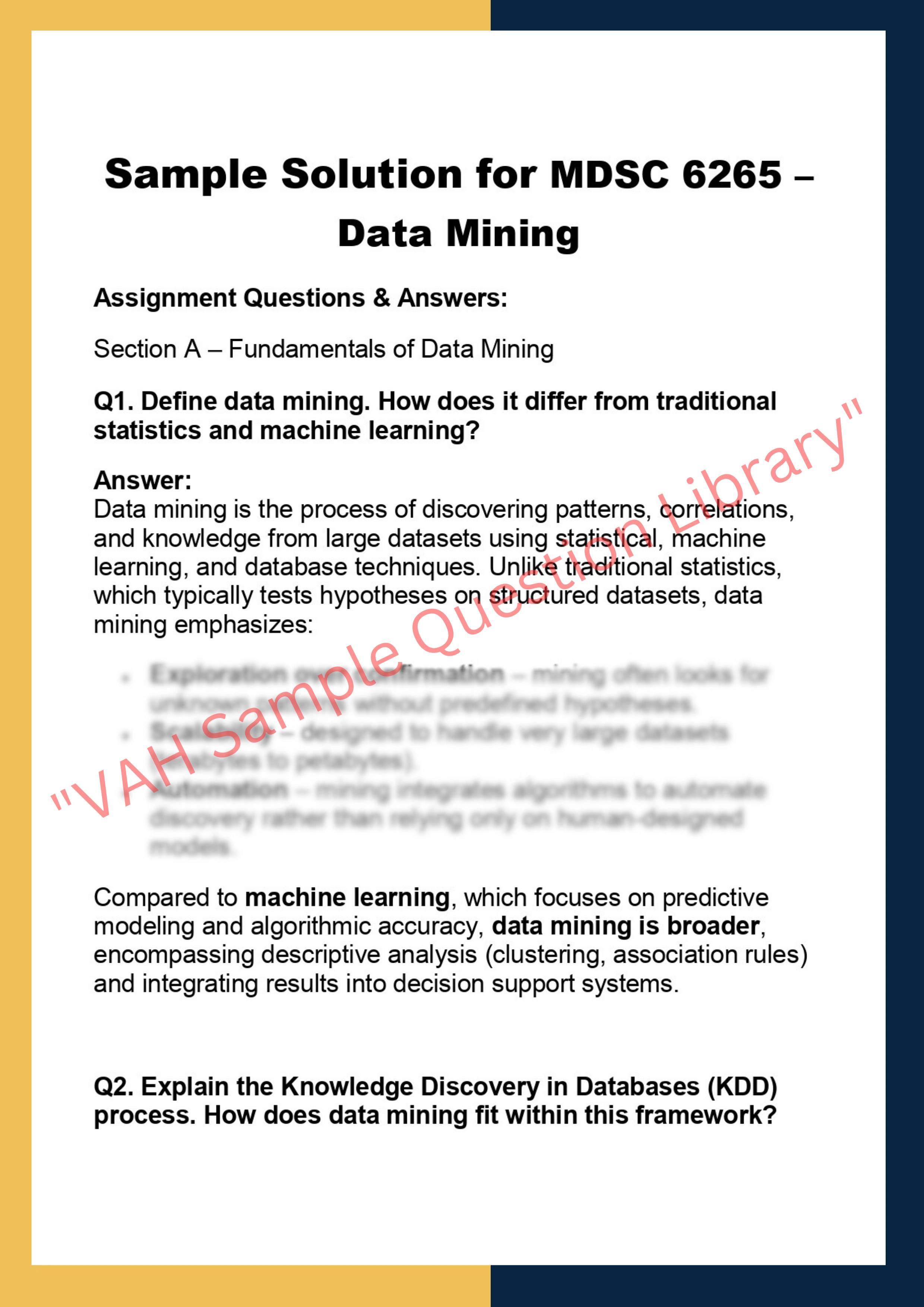 MDSC 6265 –  Data Mining 0