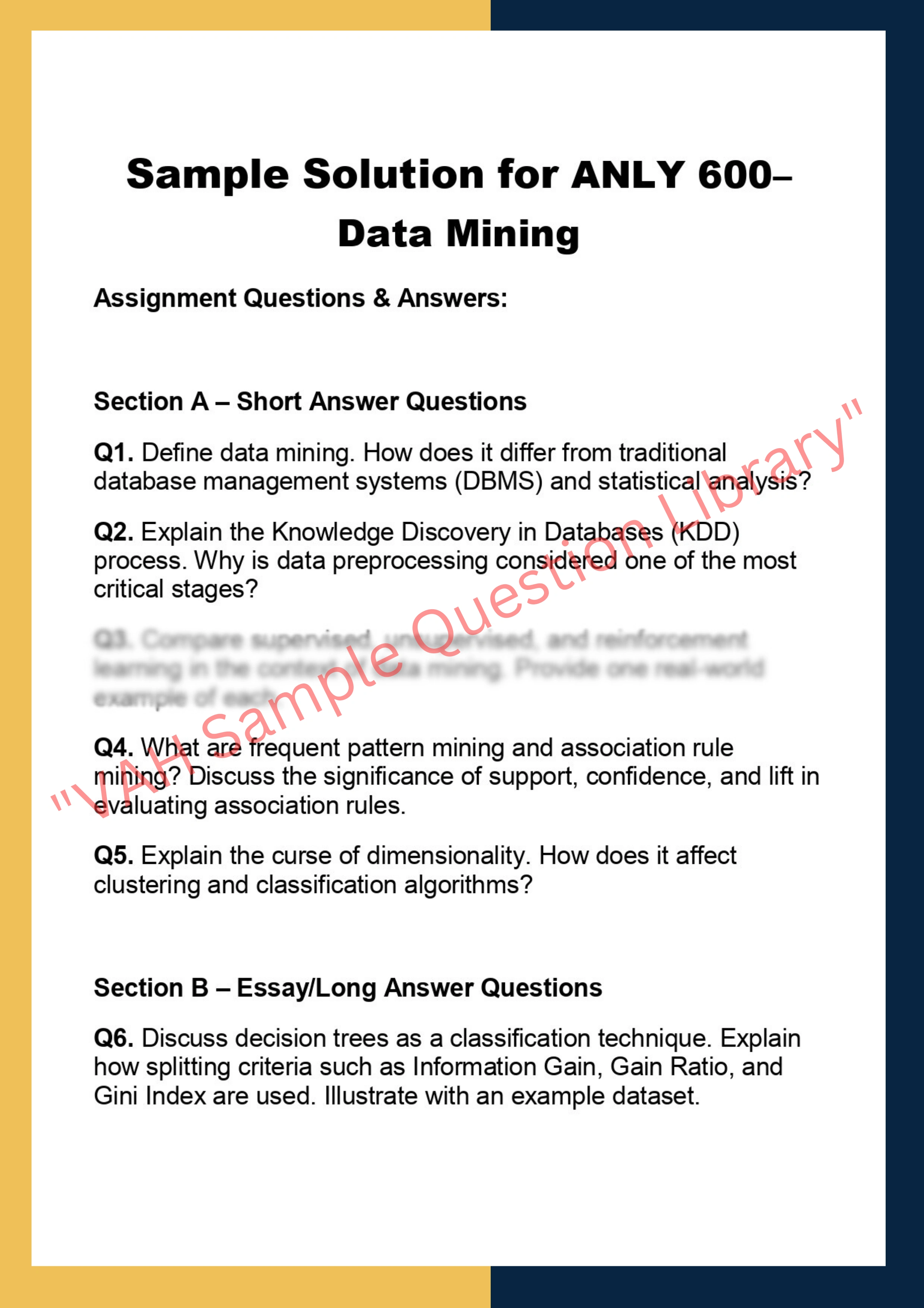 ANLY 600–  Data Mining 0