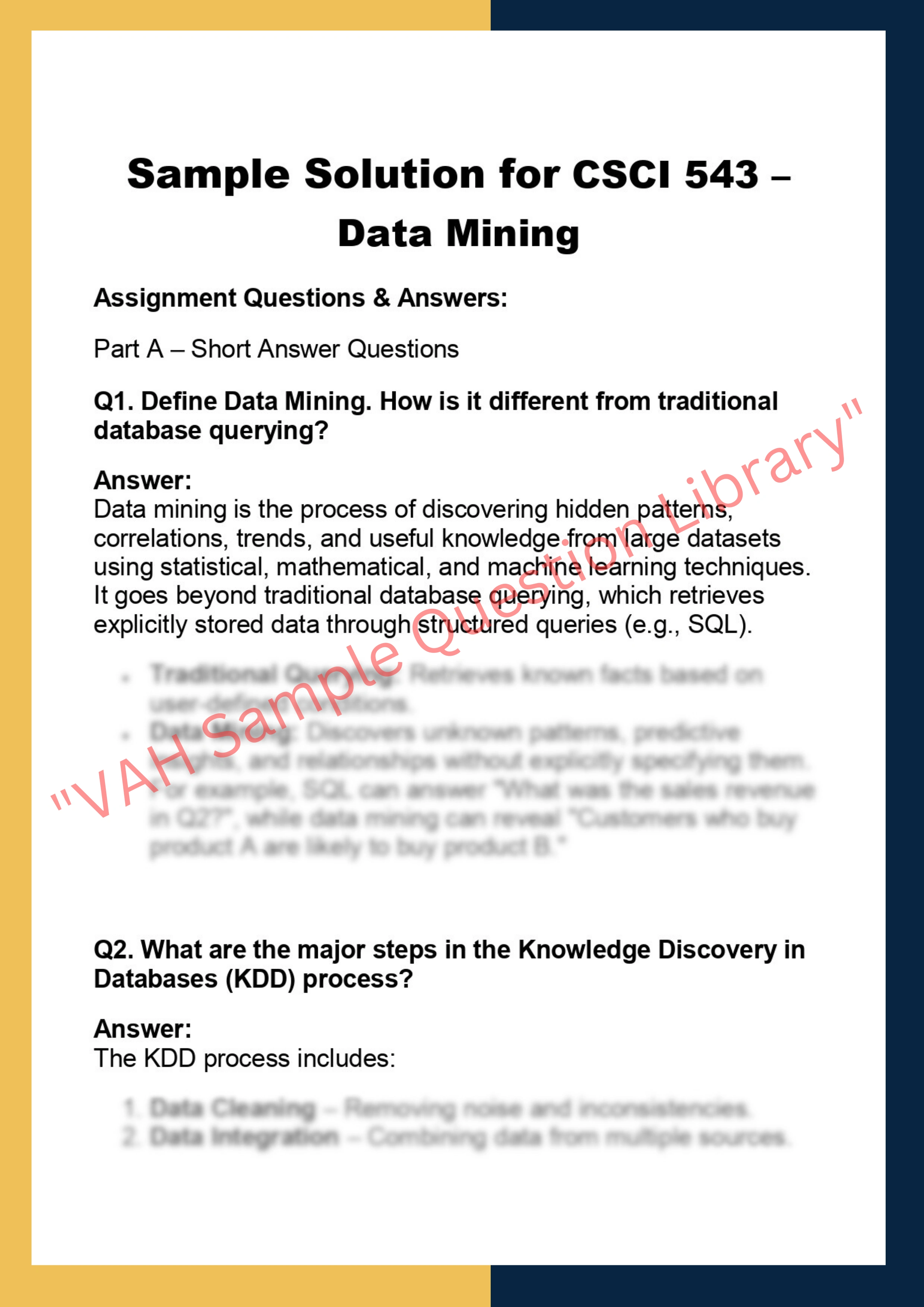 CSCI 543 –  Data Mining 0