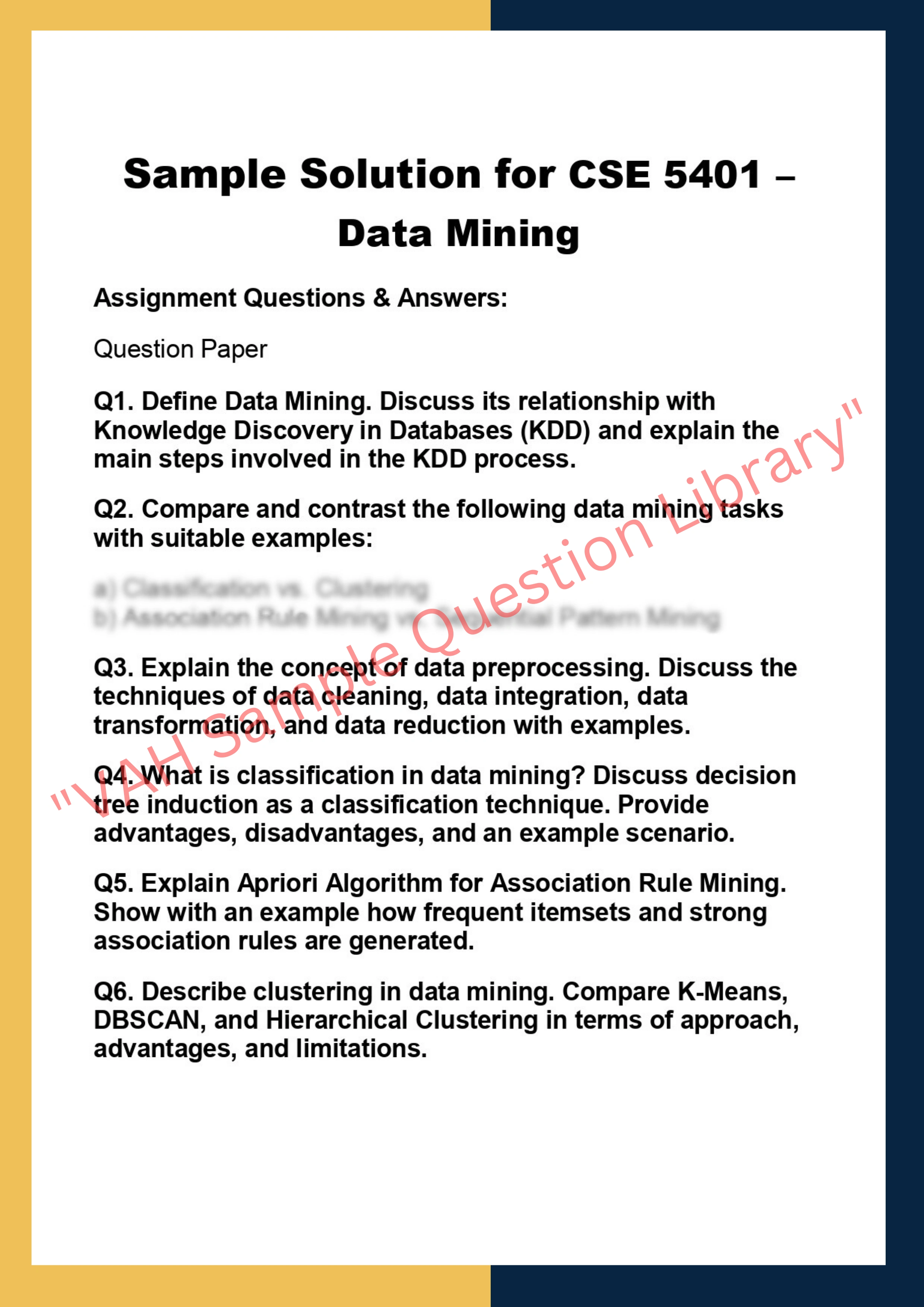 CSE 5401 –  Data Mining 0