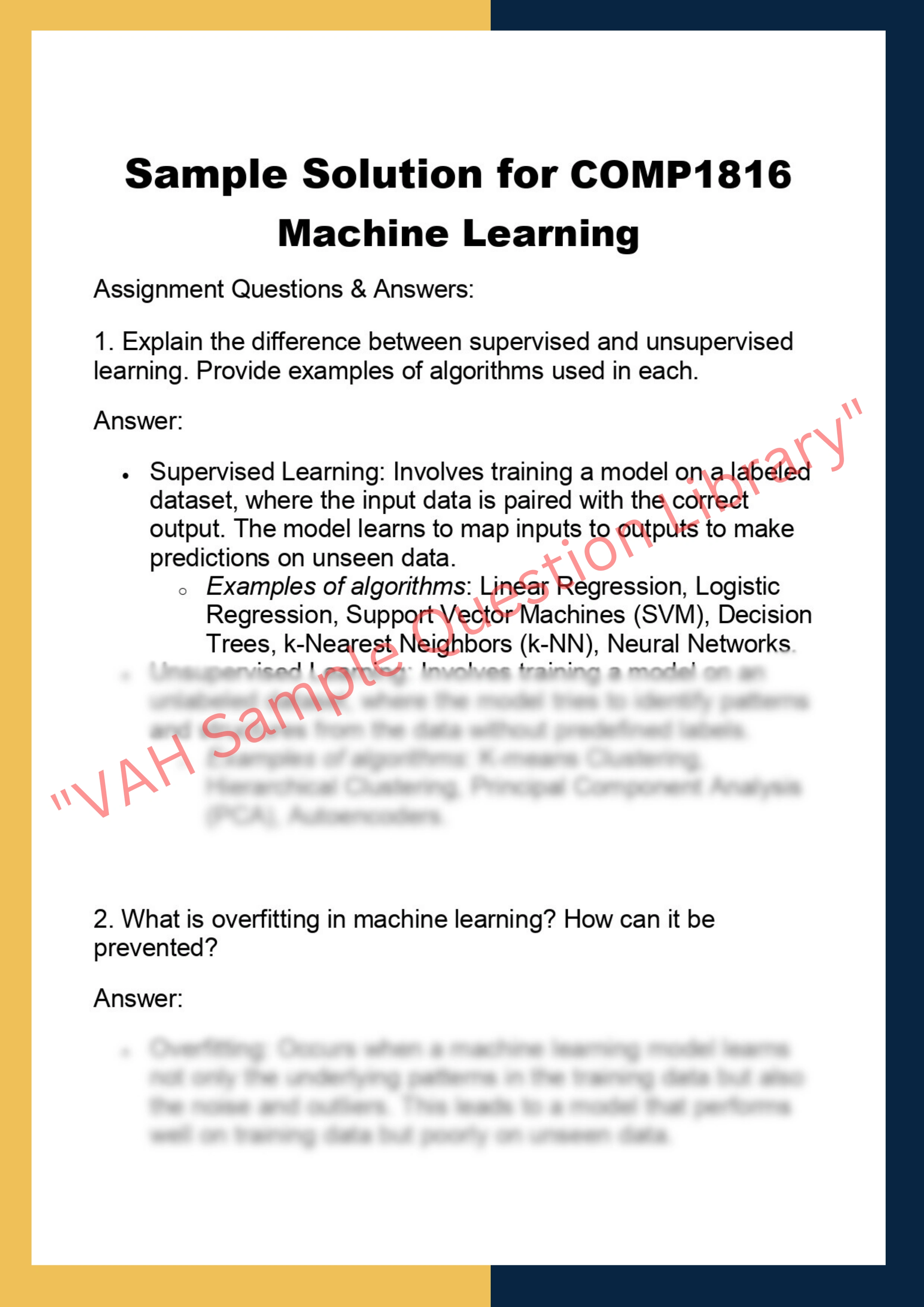 COMP1816  Machine Learning 0