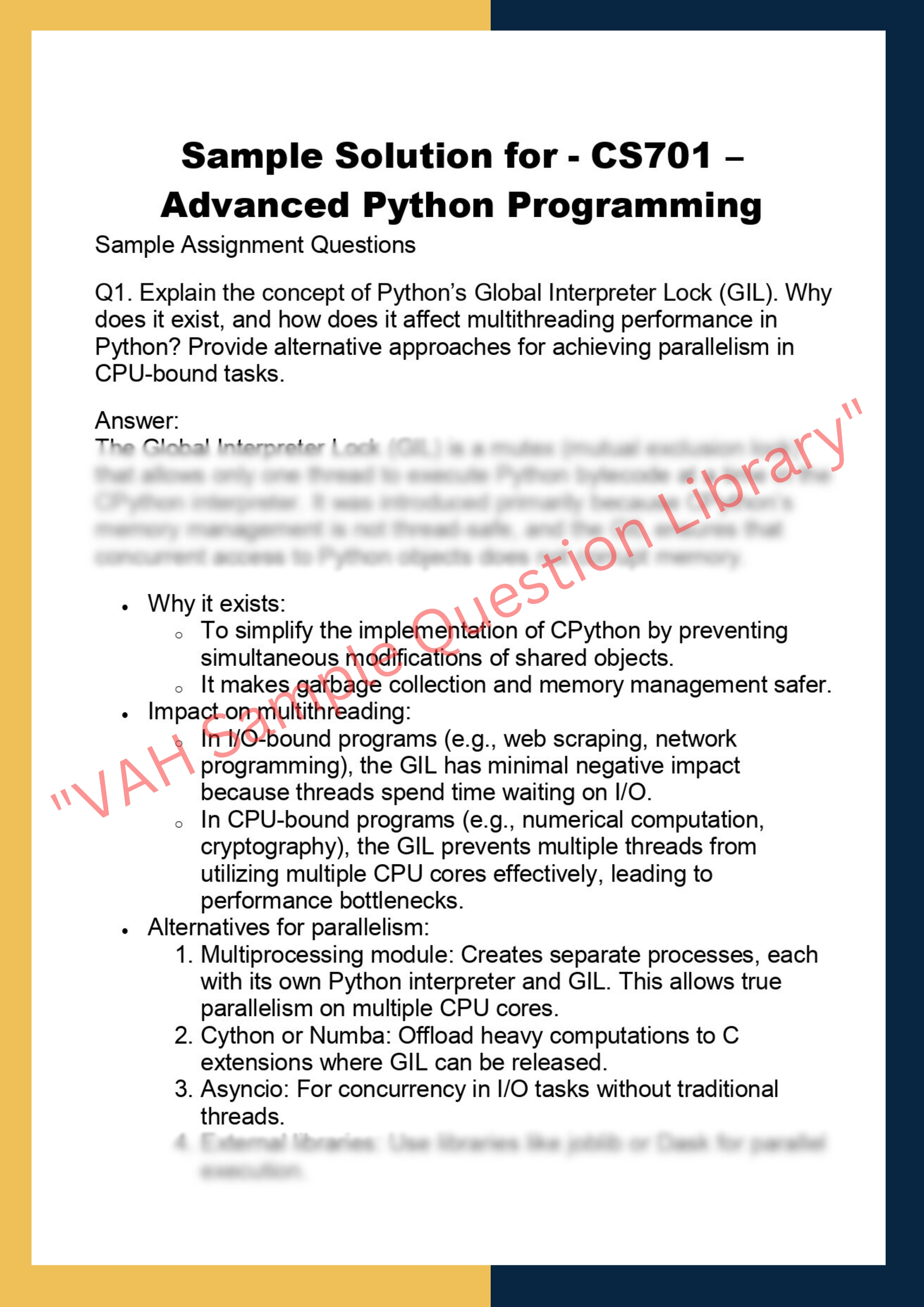 CS701 – Advanced Python Programming 0