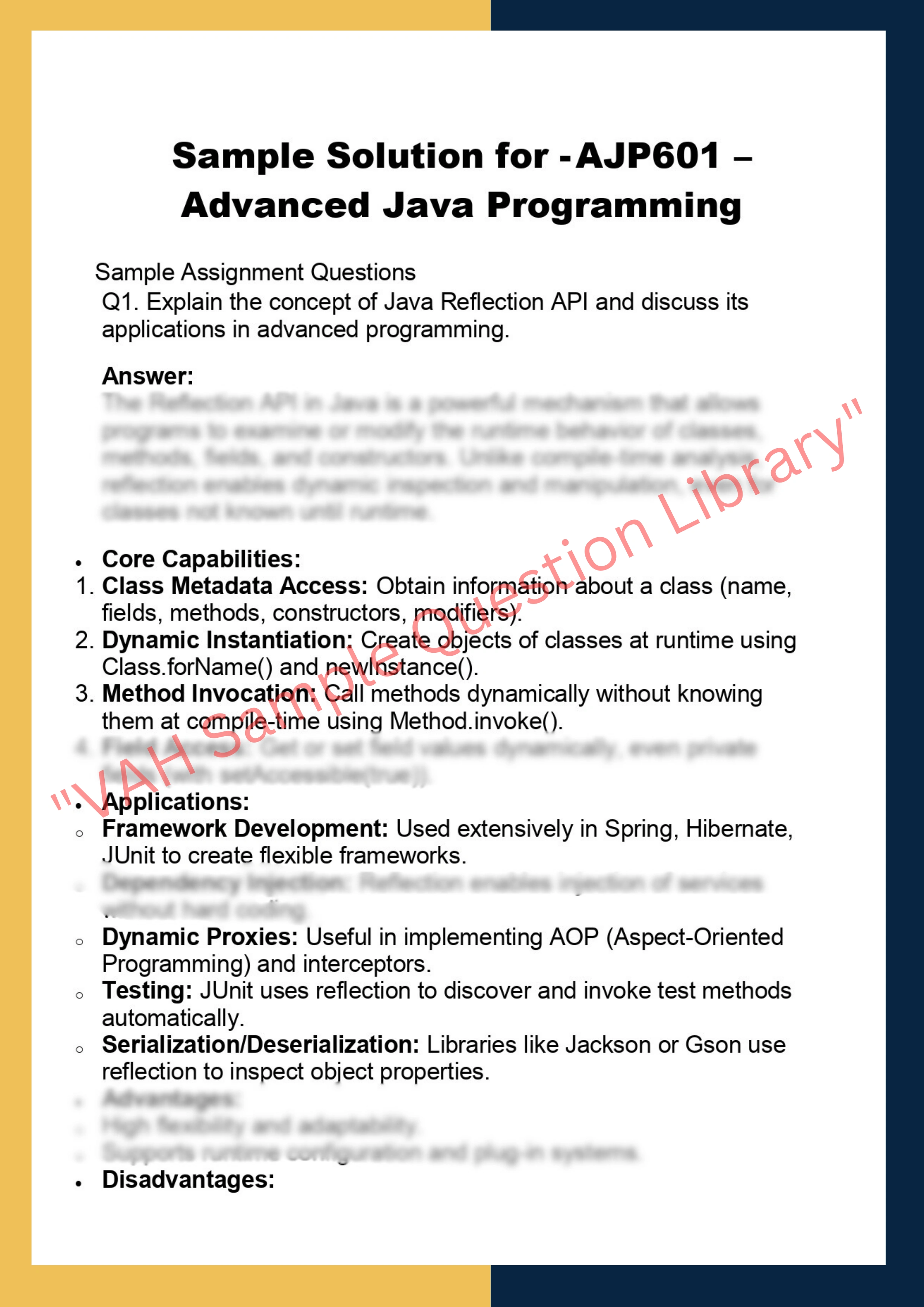 AJP601 – Advanced Java Programming 0