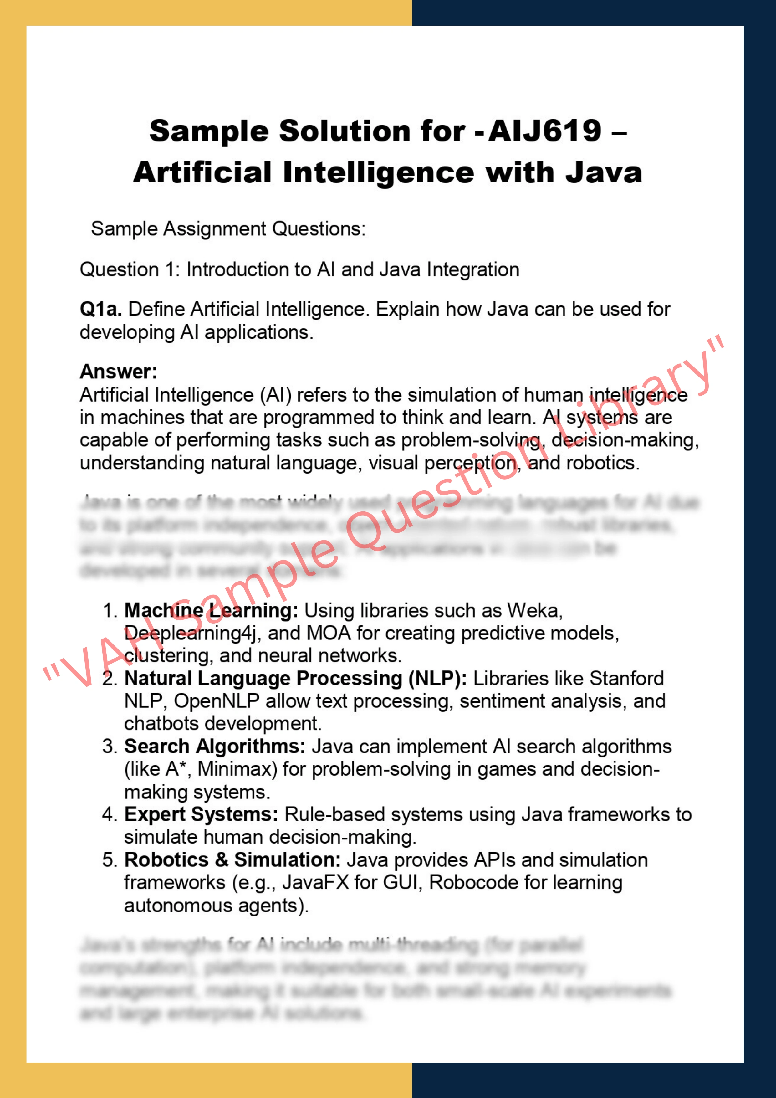 AIJ619 – Artificial Intelligence with Java 0