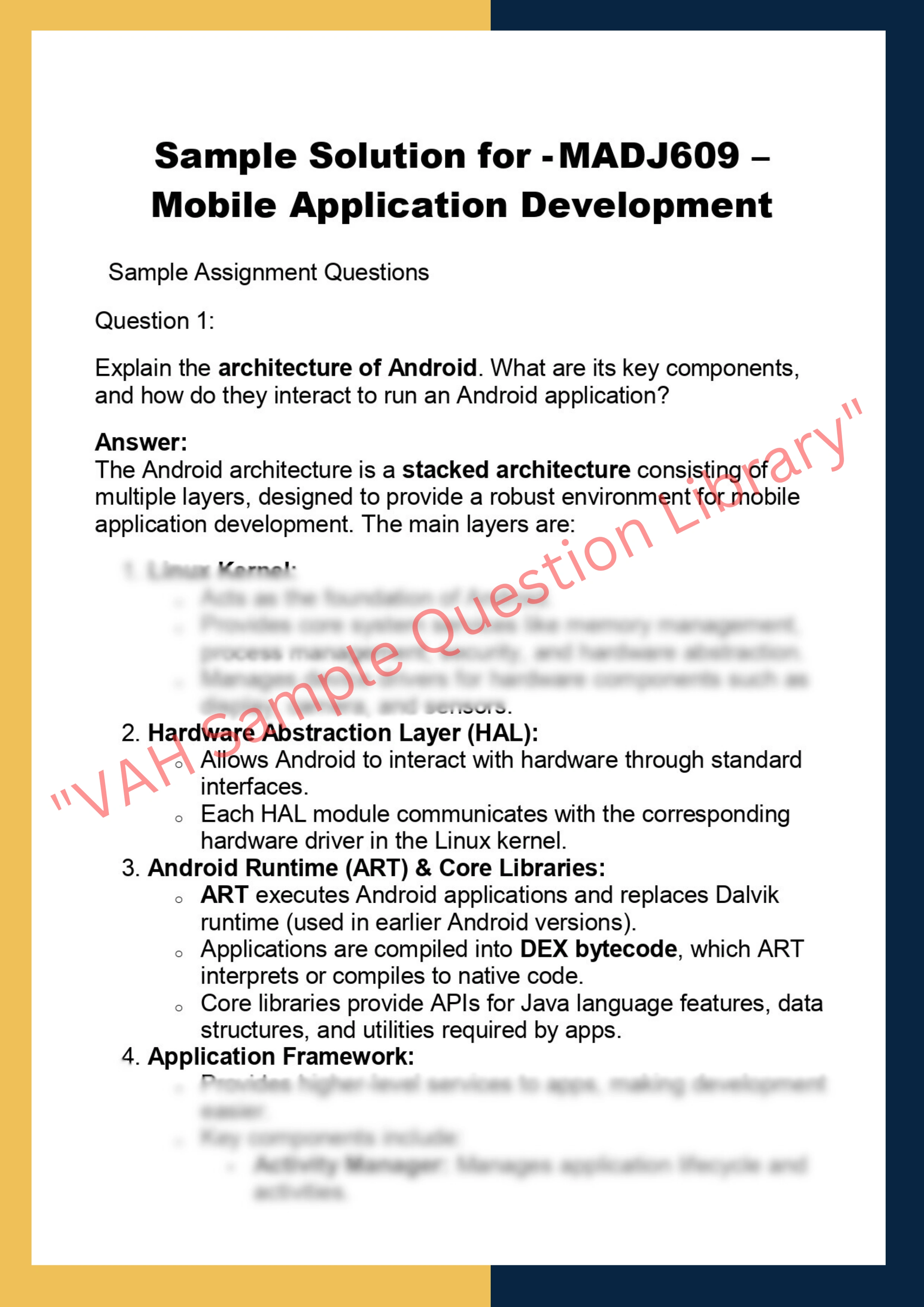 MADJ609 – Mobile Application Development 0