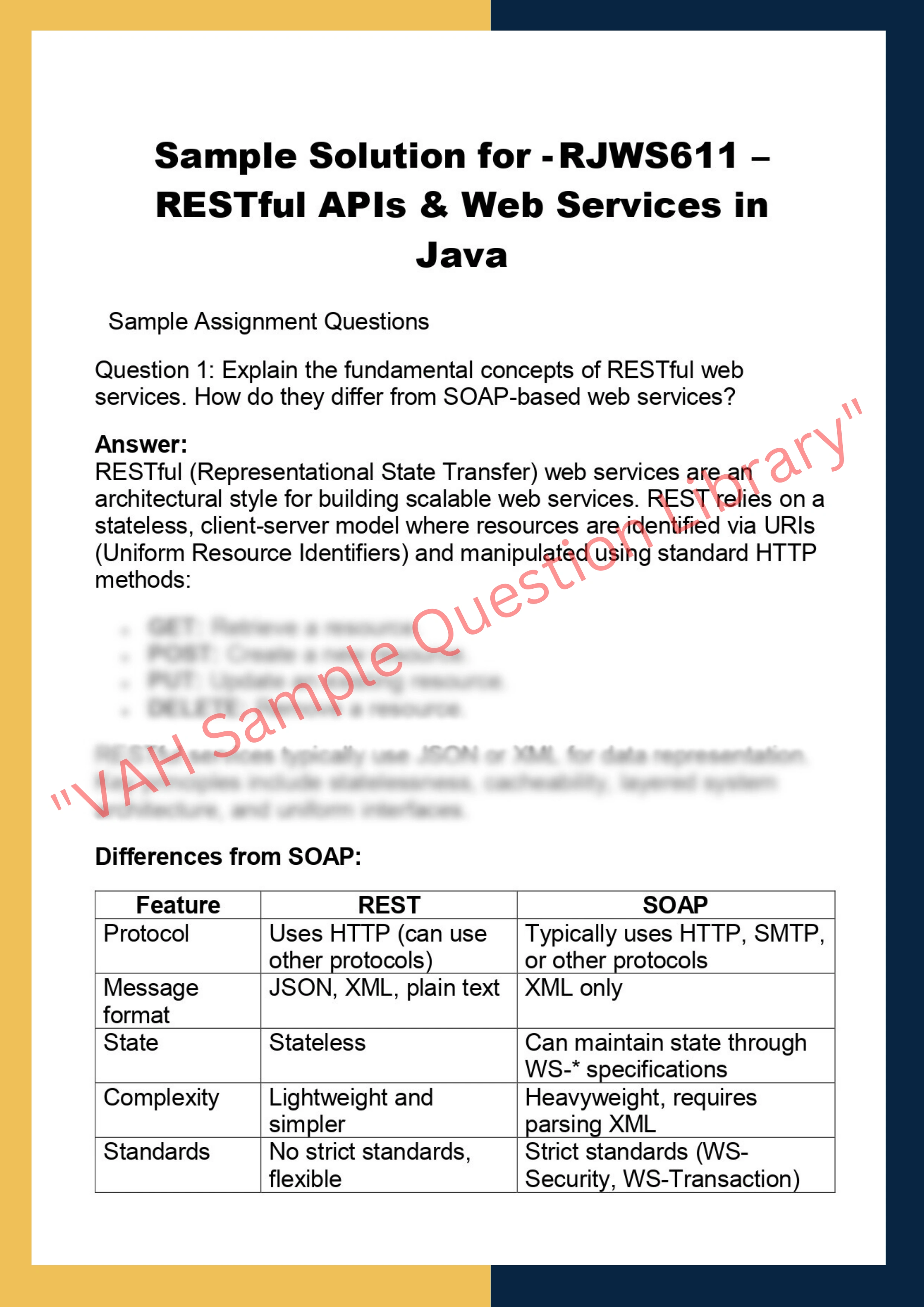 RJWS611 – RESTful APIs & Web Services in  Java 0
