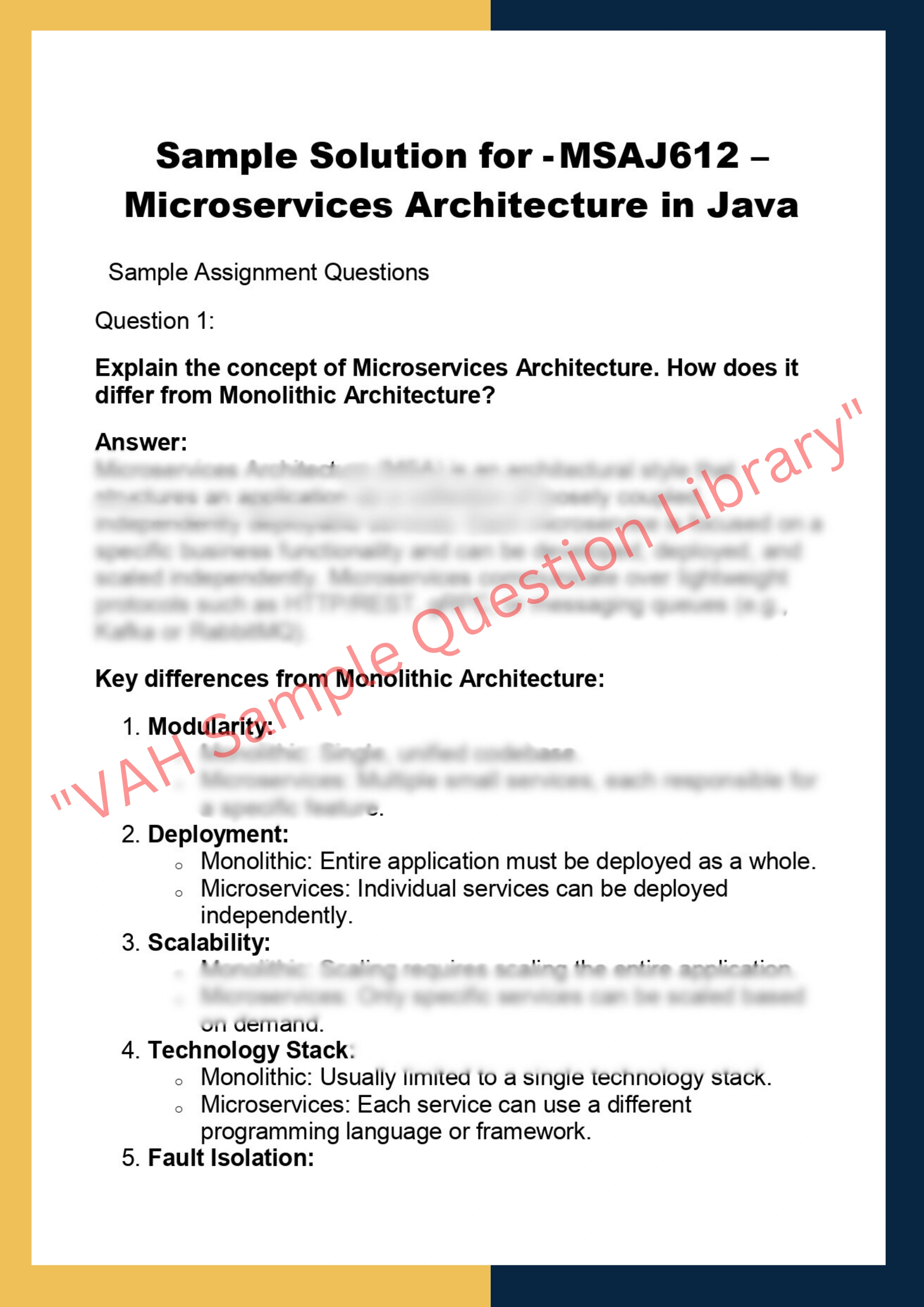 MSAJ612 – Microservices Architecture in Java 0