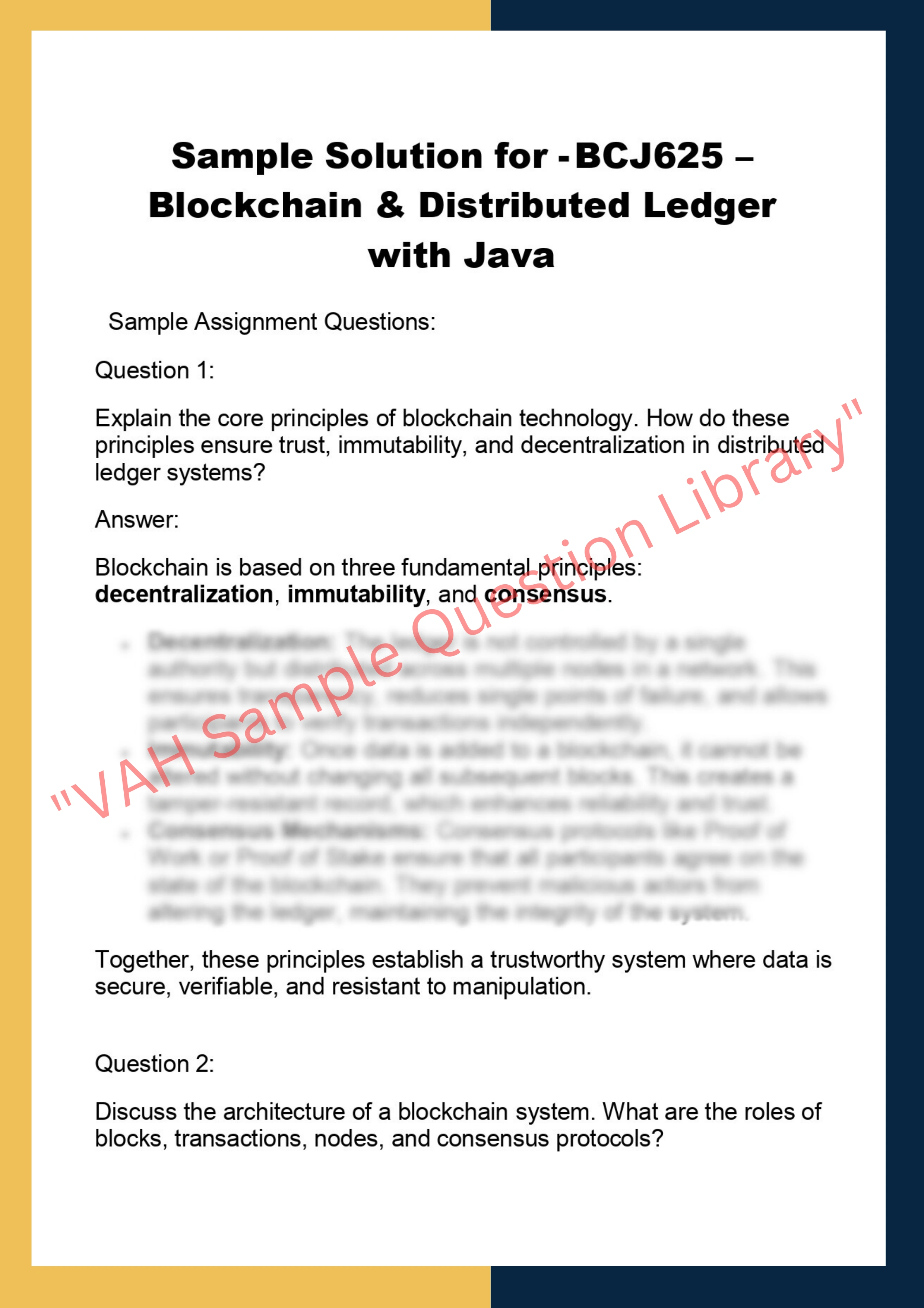 BCJ625 – Blockchain & Distributed Ledger  with Java 0
