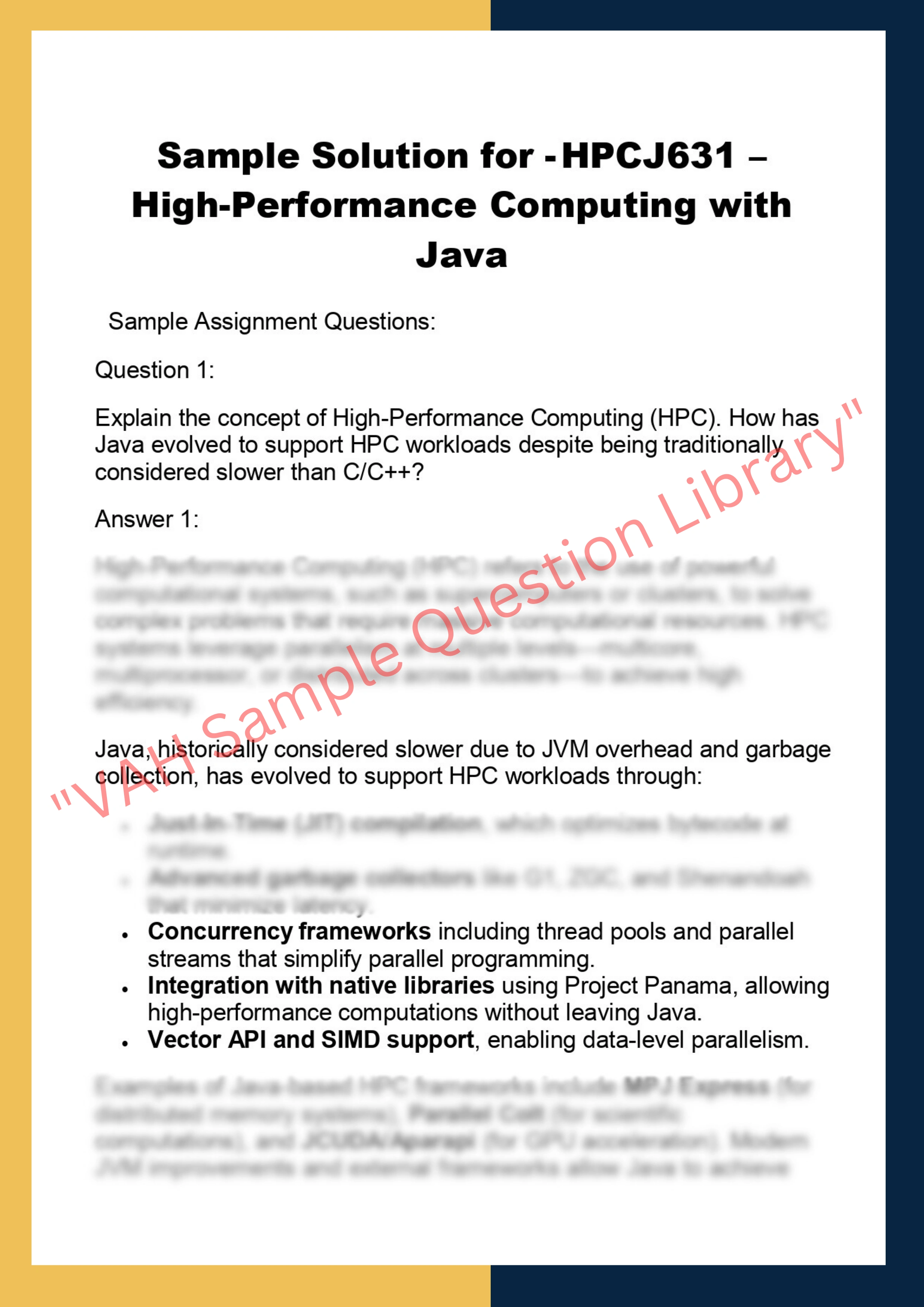 HPCJ631 – High-Performance Computing with  Java 0