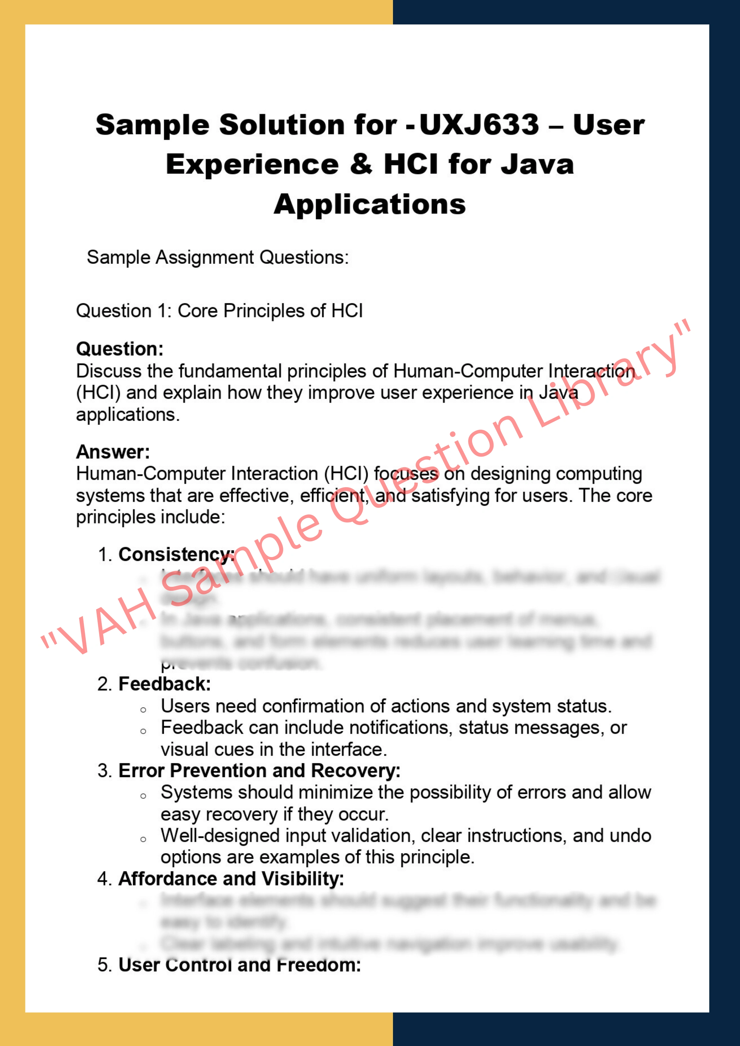 UXJ633 – User  Experience & HCI for Java  Applications 0