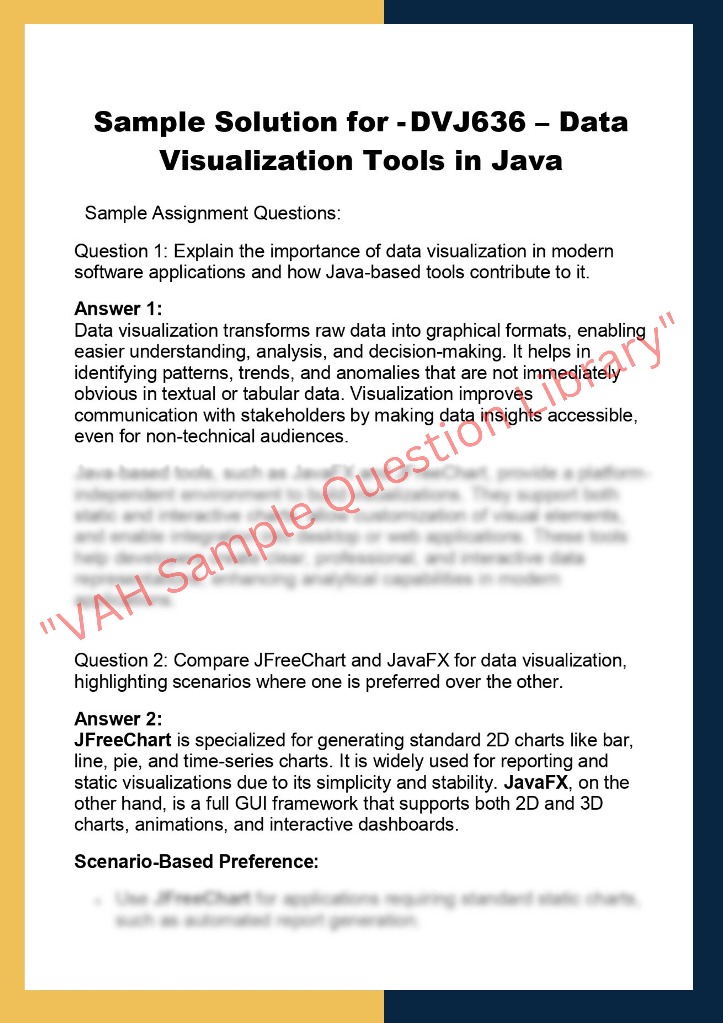DVJ636 – Data  Visualization Tools in Java 0